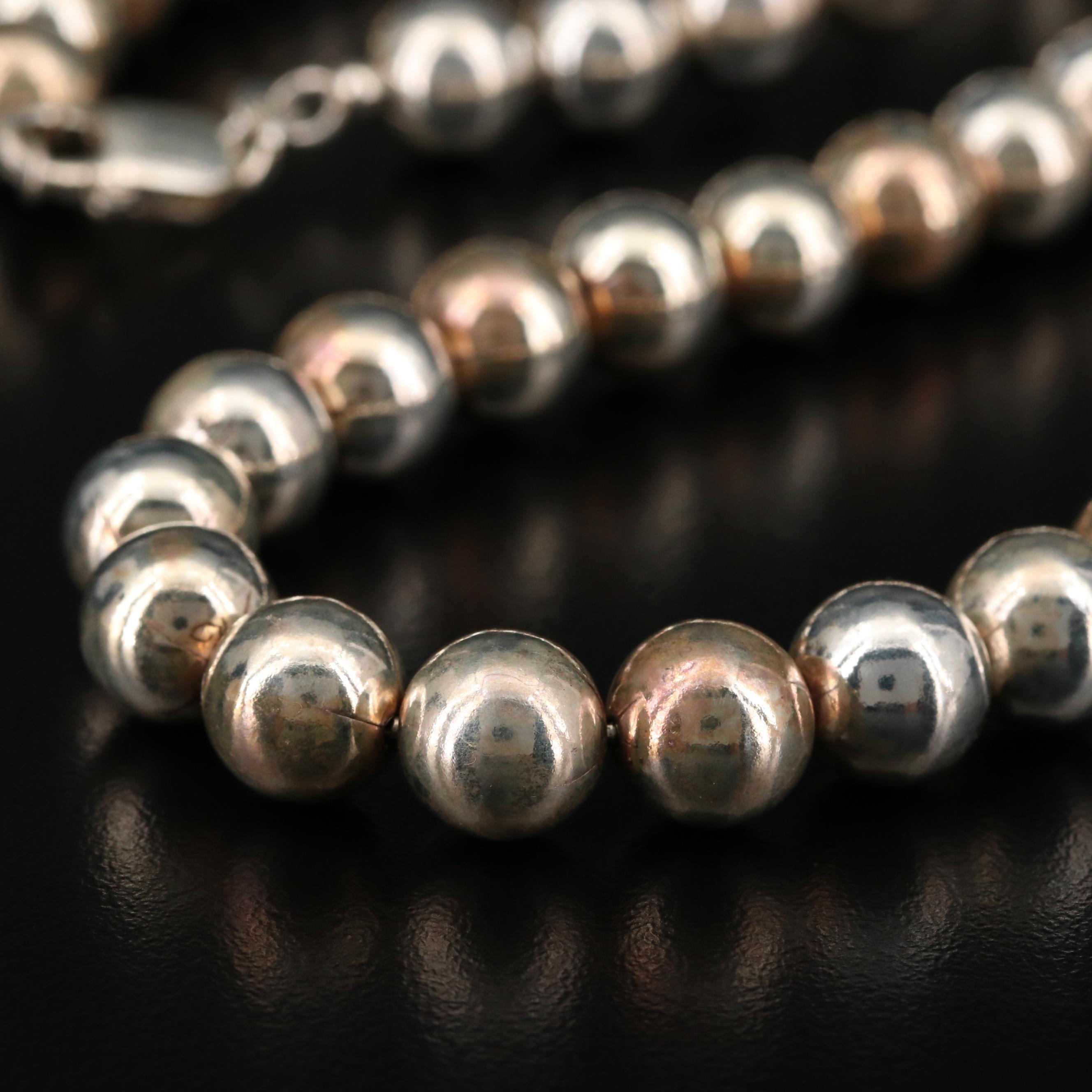 Sterling Silver Beaded Necklace