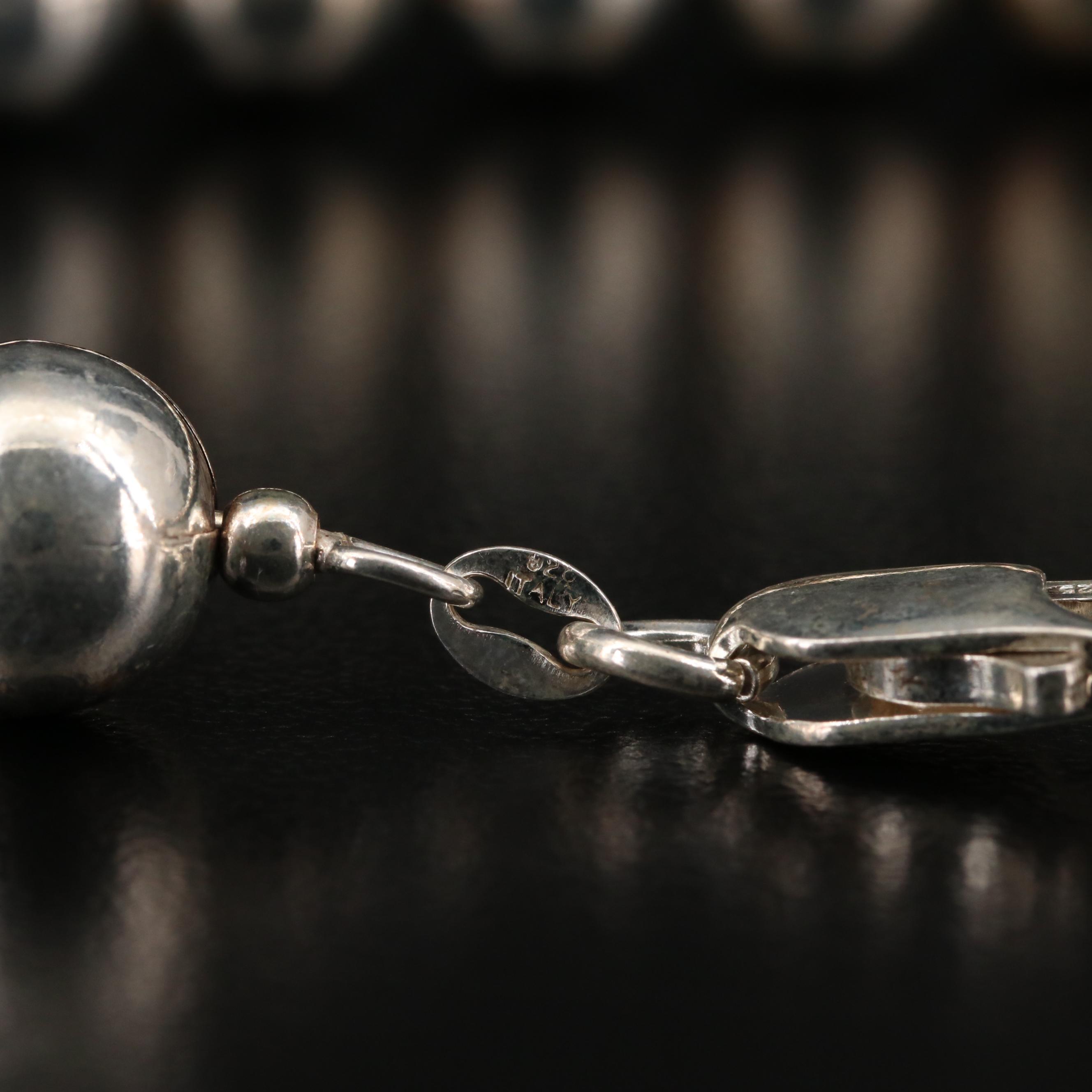 Sterling Silver Beaded Necklace