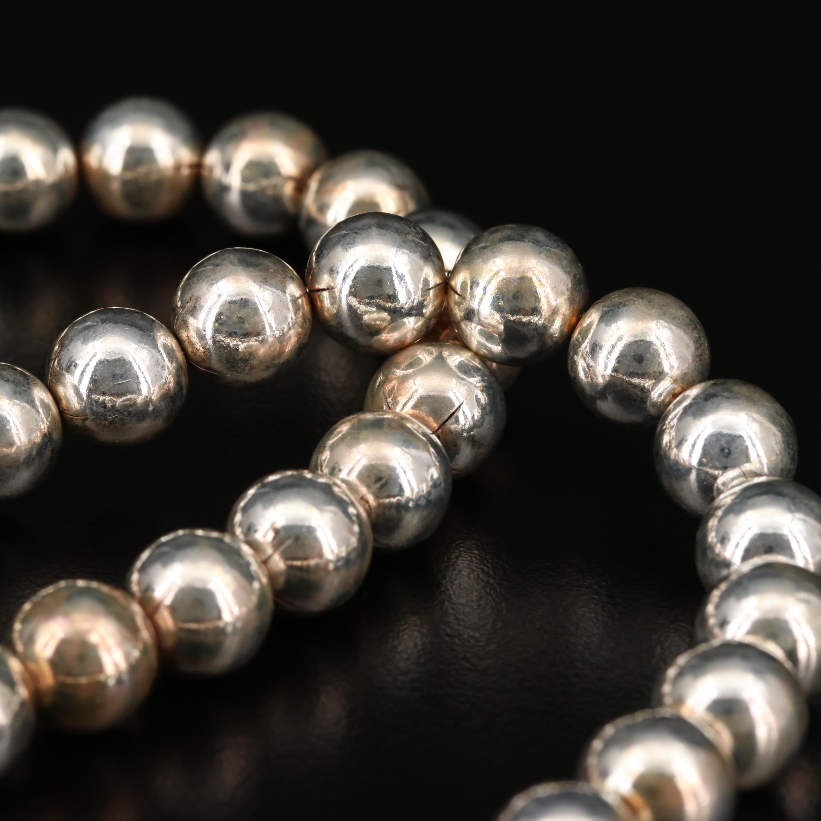 Sterling Silver Beaded Necklace