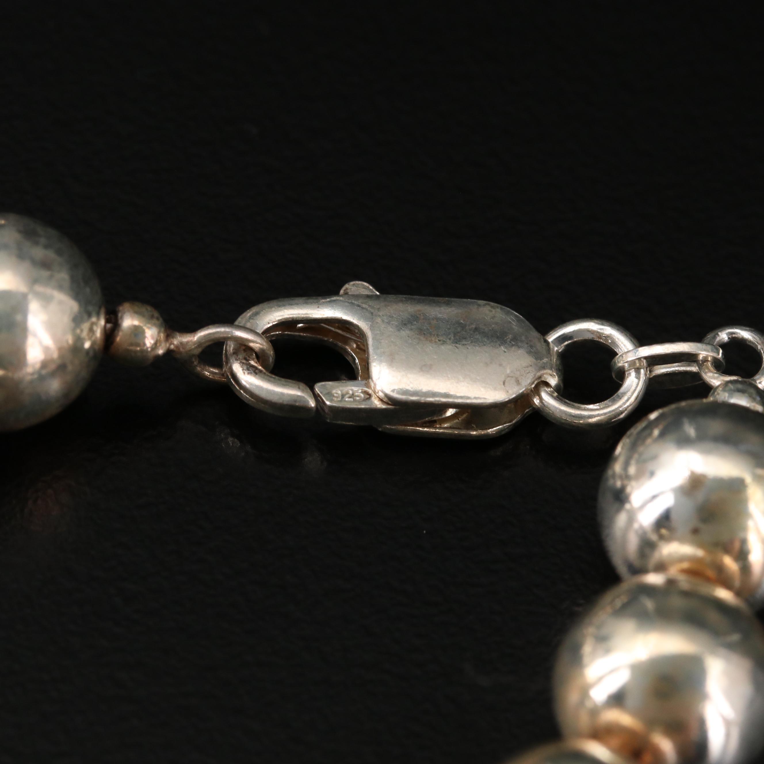 Sterling Silver Beaded Necklace