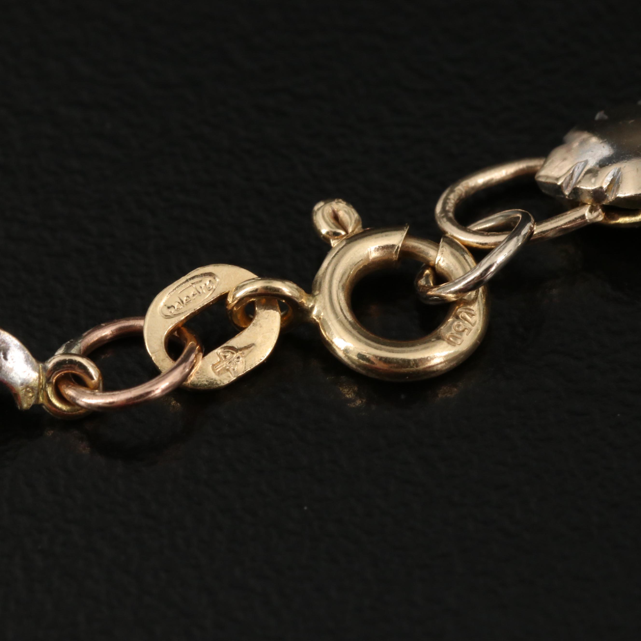 10K Carved Ruby and Diamond Floral Bracelet