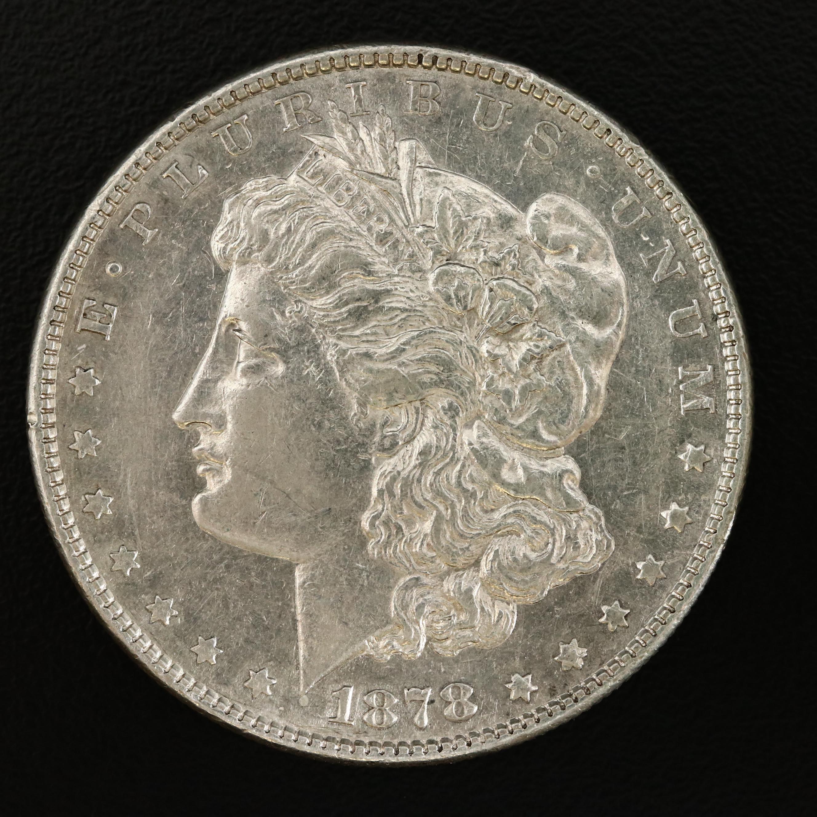1878 Morgan Silver Dollar, 8 Tail Feathers Variety