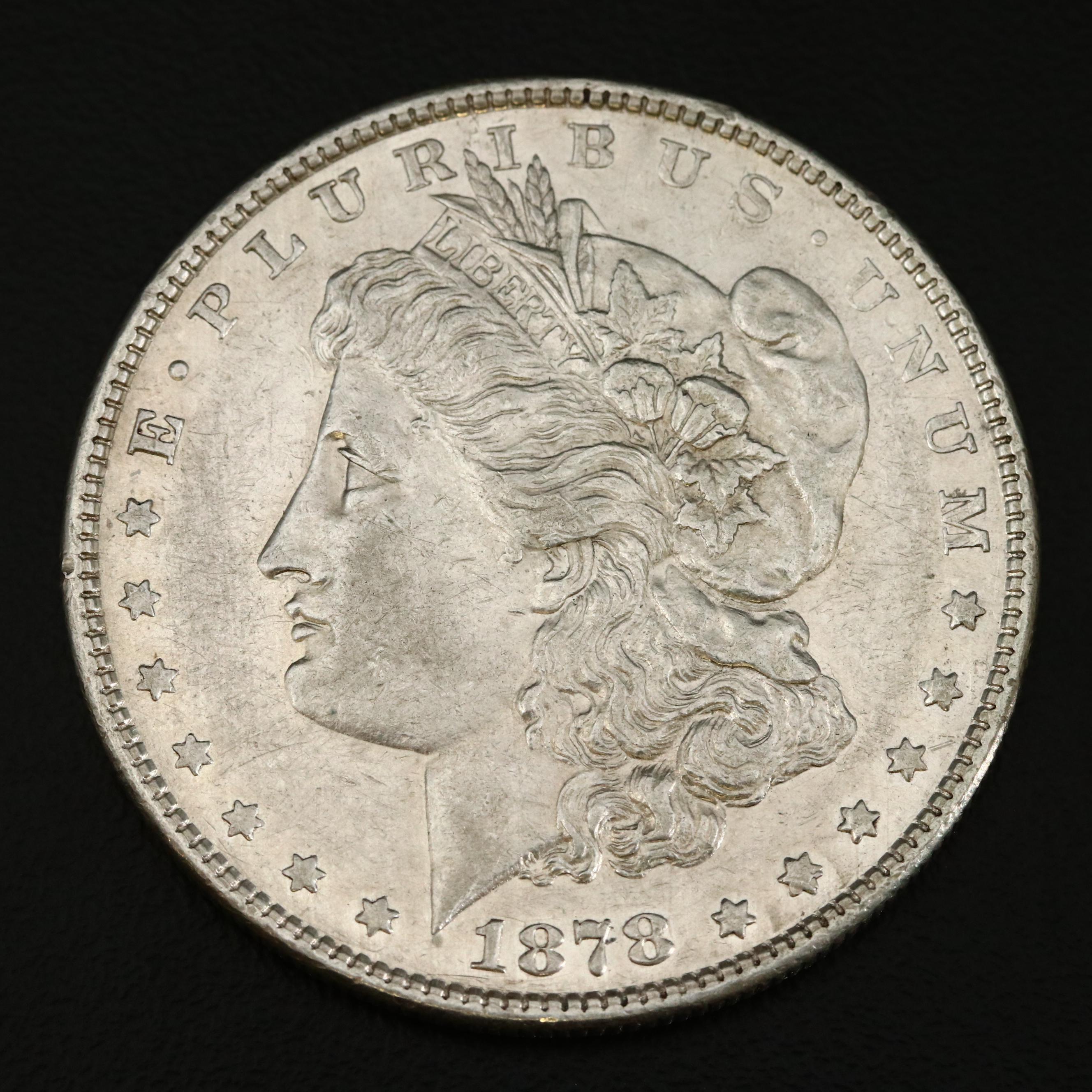 1878 Morgan Silver Dollar, 8 Tail Feathers Variety