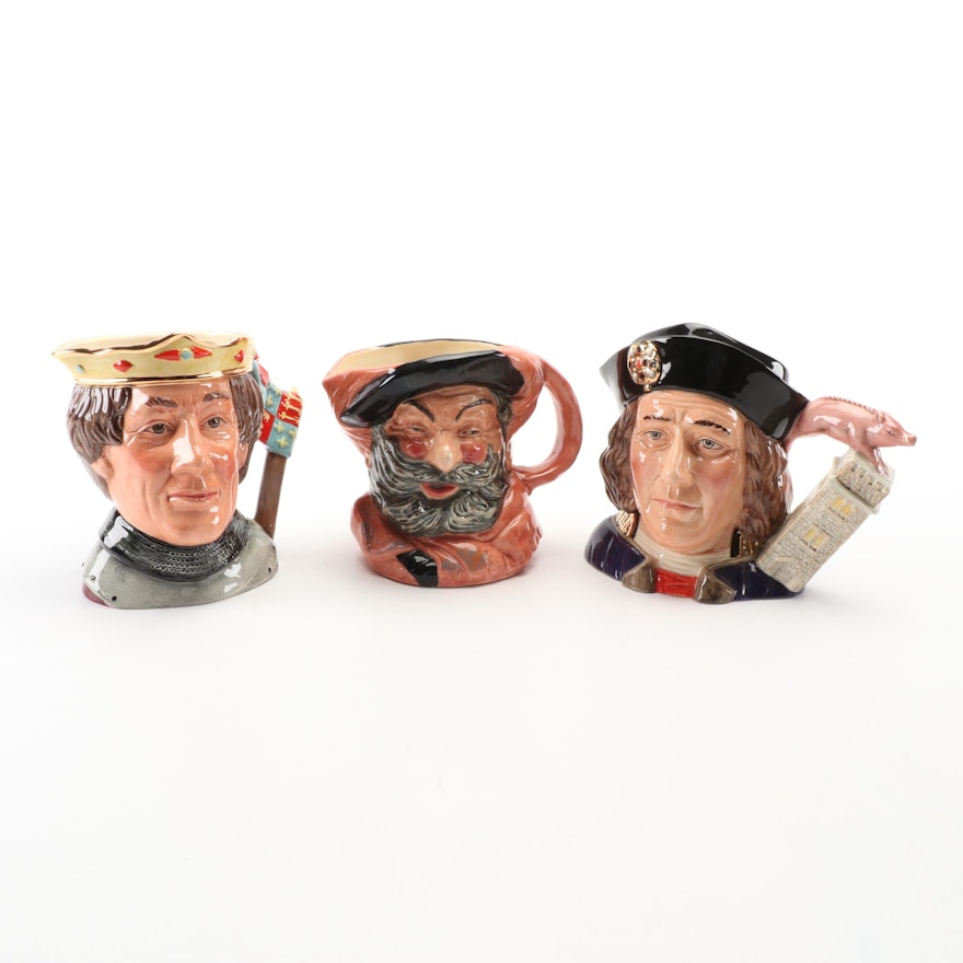 Royal Doulton "Richard III", "Henry V" and Other Earthenware Character Jugs