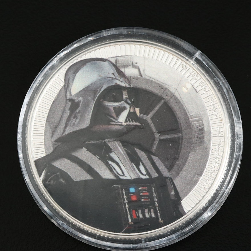 2017 Niue 2-Dollar Colorized Darth Vader Commemorative 1-Oz. Silver Coin