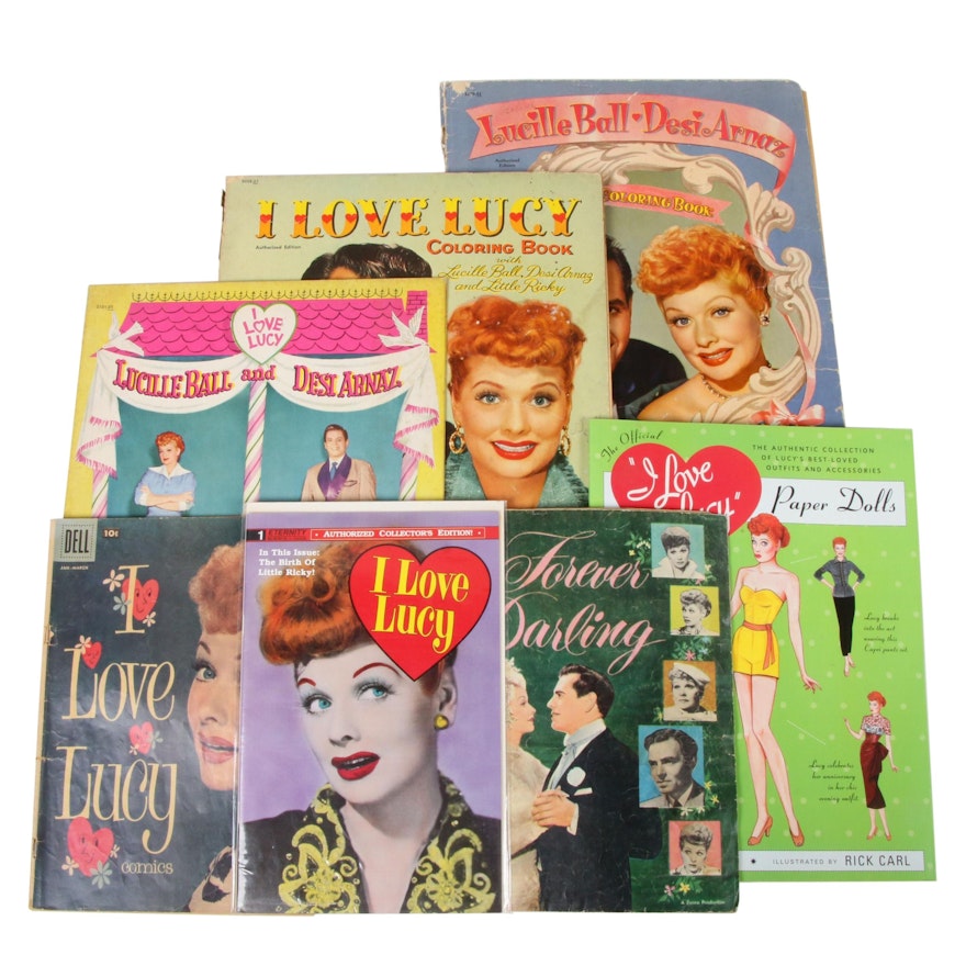 "I Love Lucy" Lucille Ball Paper Dolls, Coloring Books, and Comics, 1954-1990