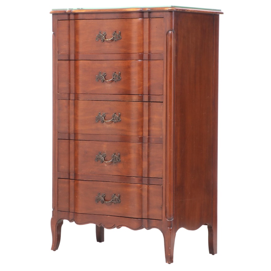 John Widdicomb French Provincial Style Cherry Tall Chest