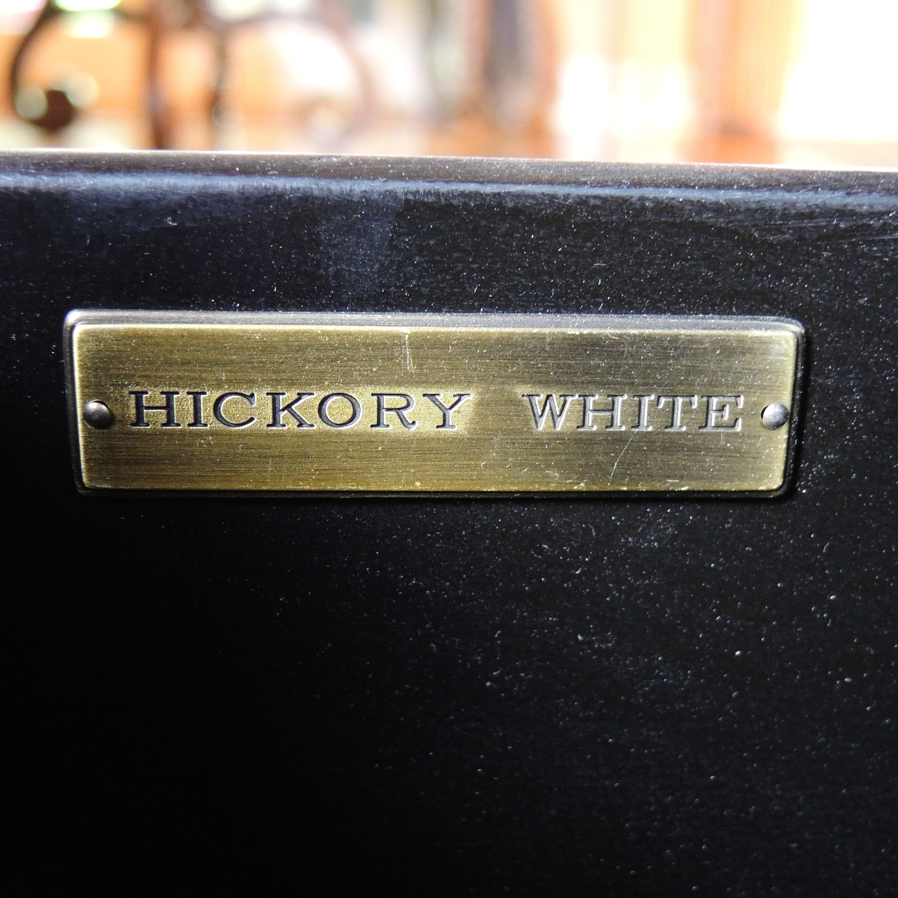 Hickory White Italianate Style Distressed Armoire Cabinet