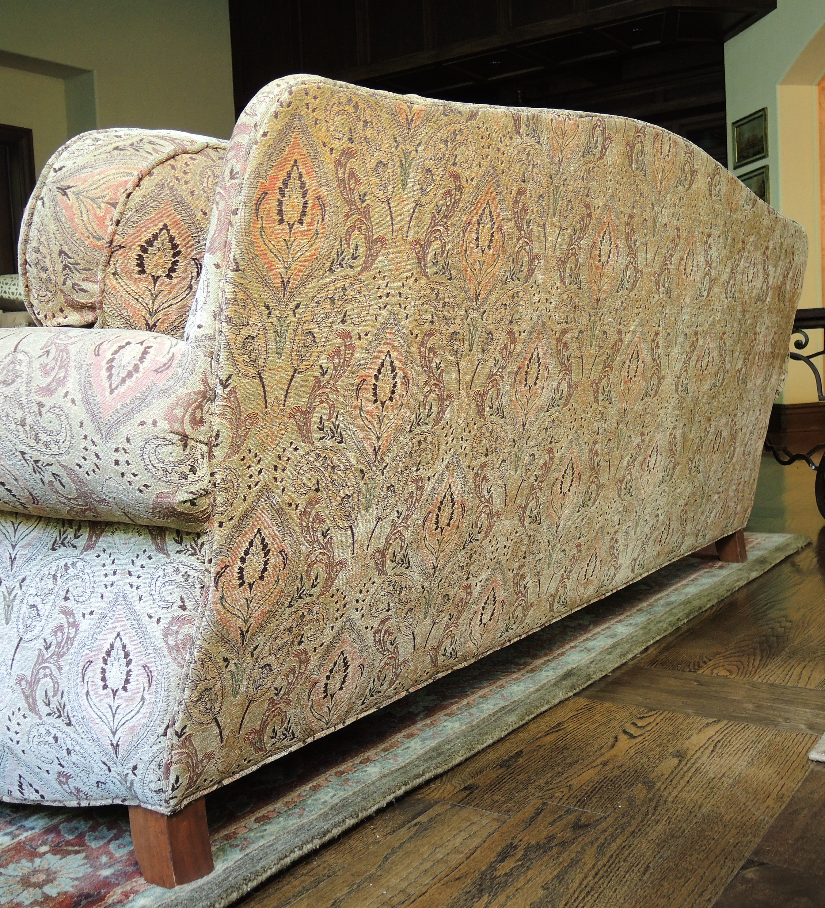 Ethan Allen Paisley Upholstered Sofa