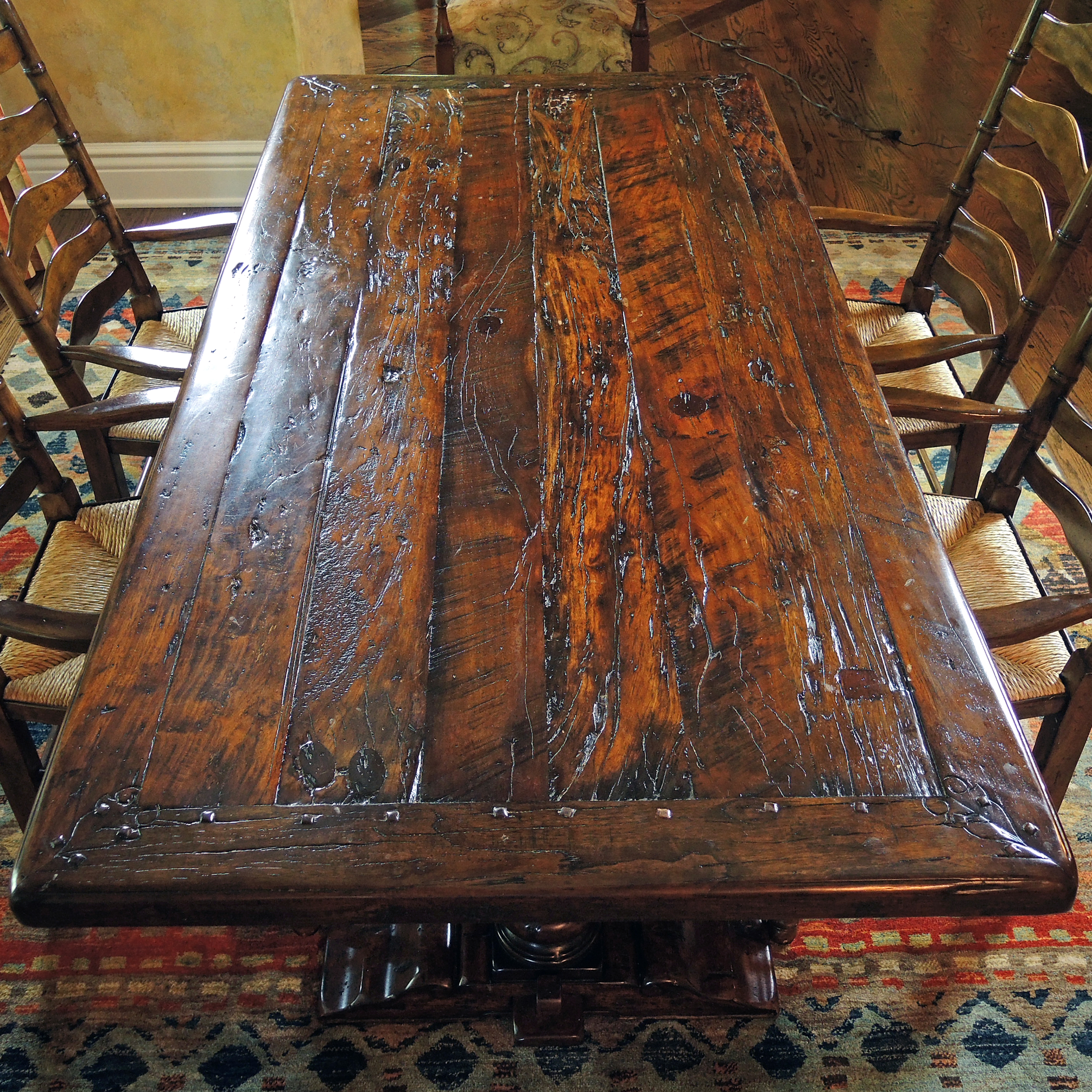 Theodore Alexander "Castle Bromwich" Reclaimed Wood Trestle Table