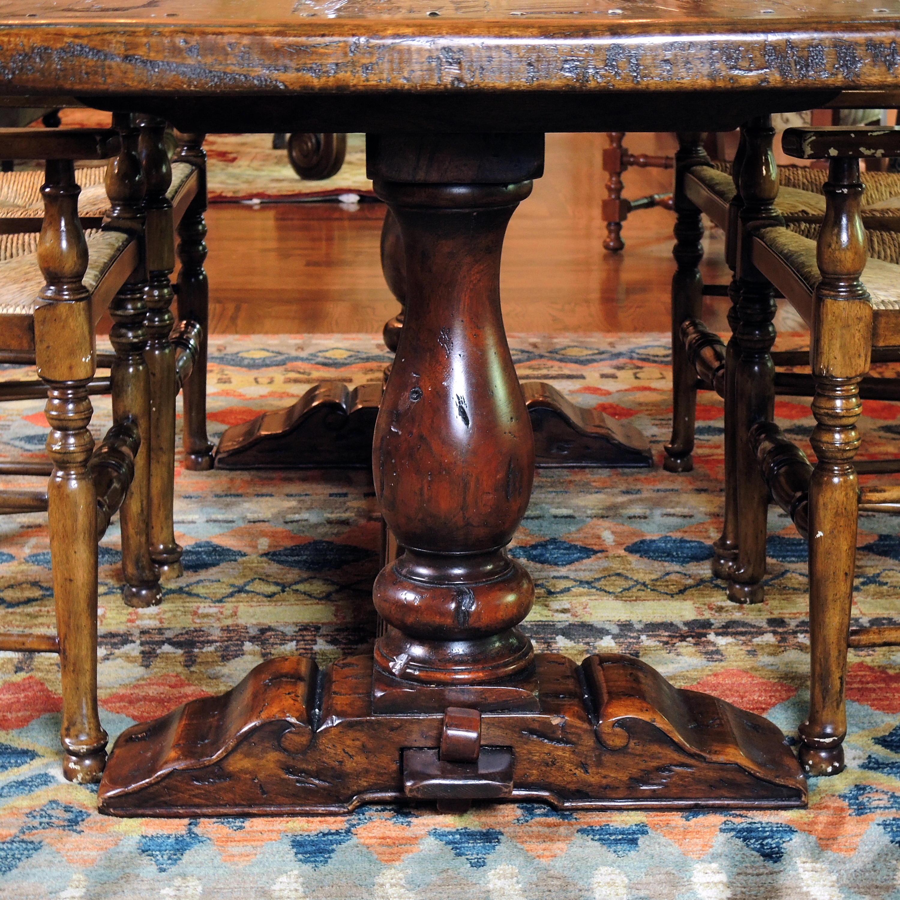 Theodore Alexander "Castle Bromwich" Reclaimed Wood Trestle Table