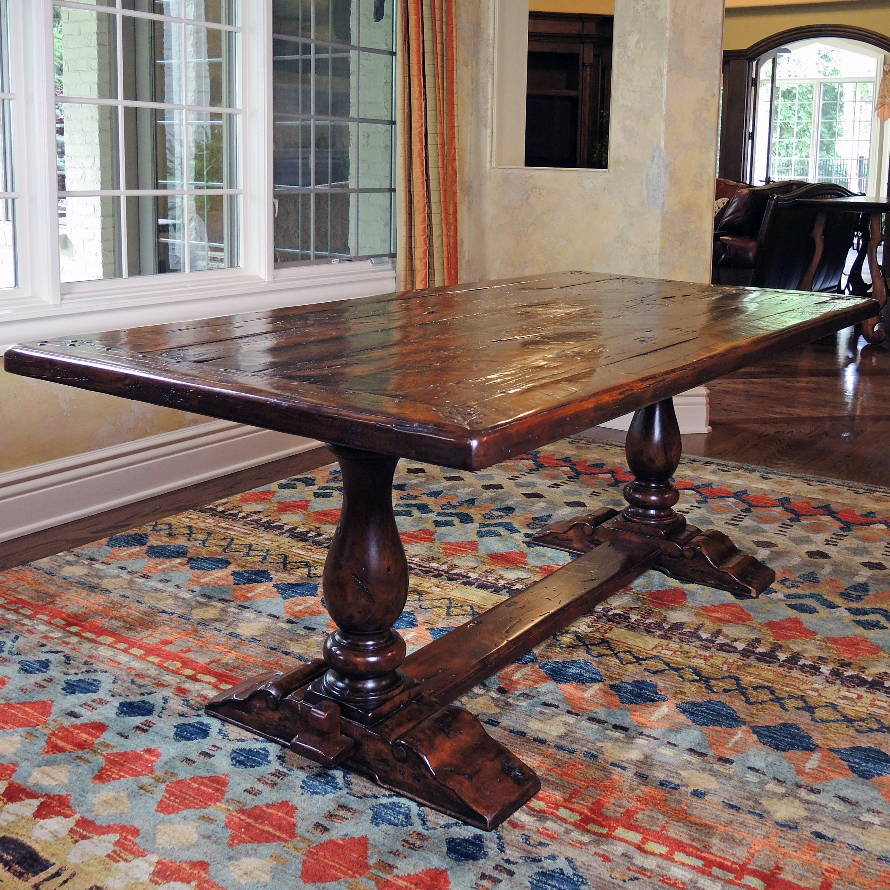 Theodore Alexander "Castle Bromwich" Reclaimed Wood Trestle Table