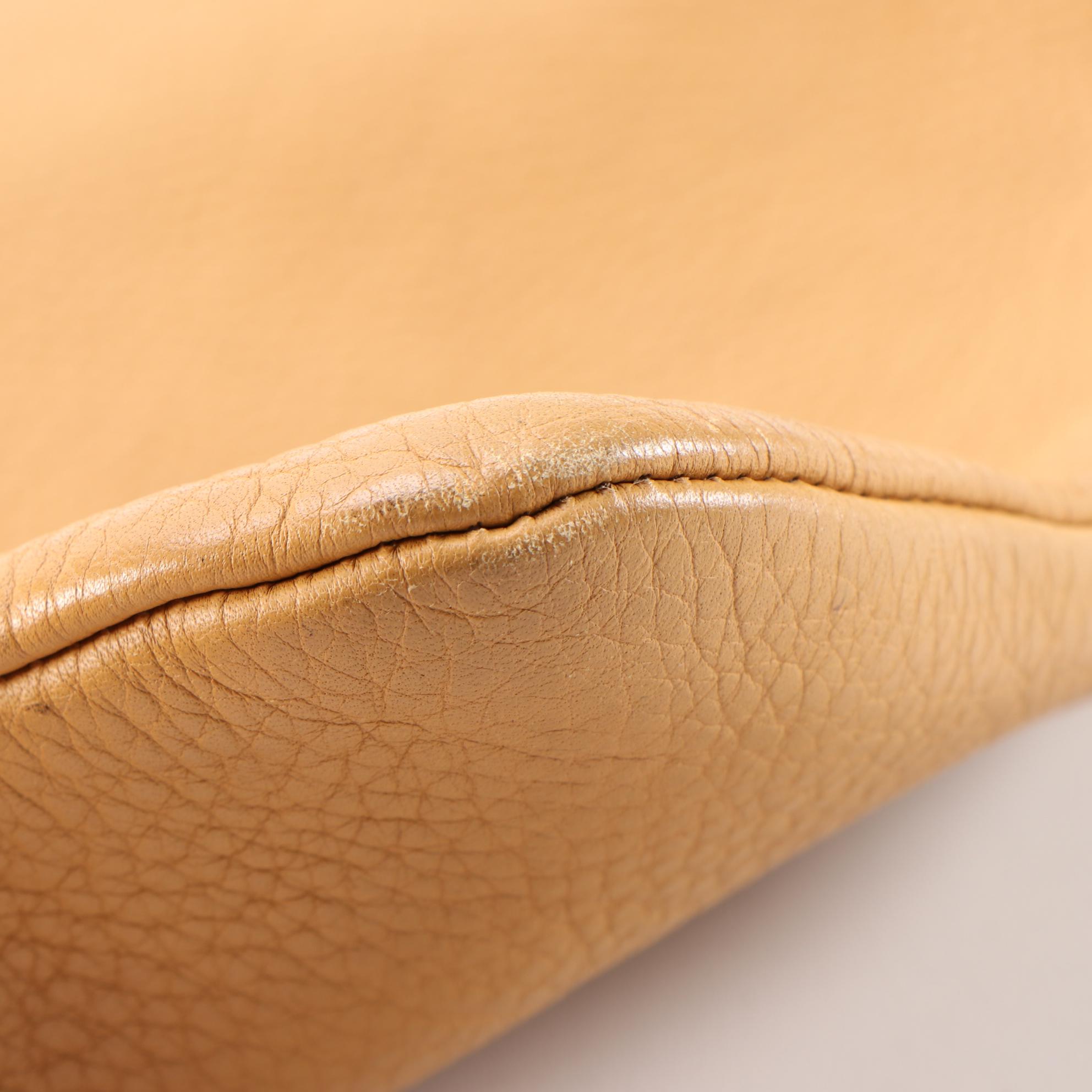 Prada Shoulder Bag in Amber Vitello Daino Leather