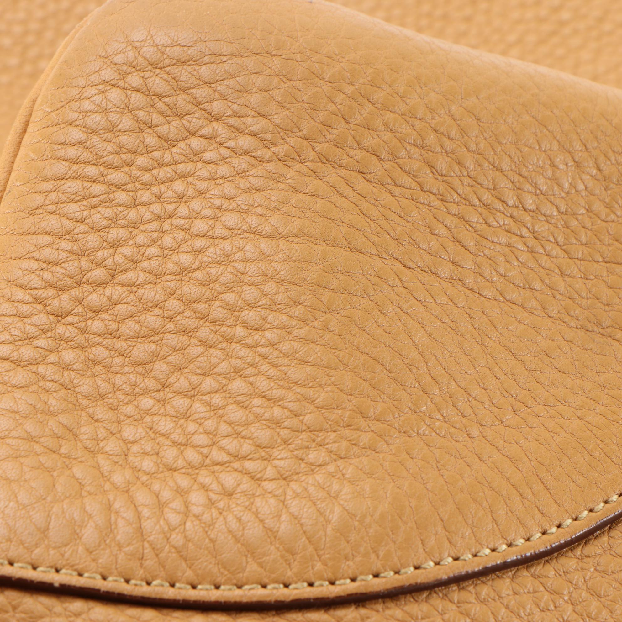 Prada Shoulder Bag in Amber Vitello Daino Leather