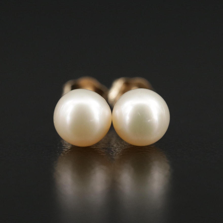 10K Pearl Stud Earrings