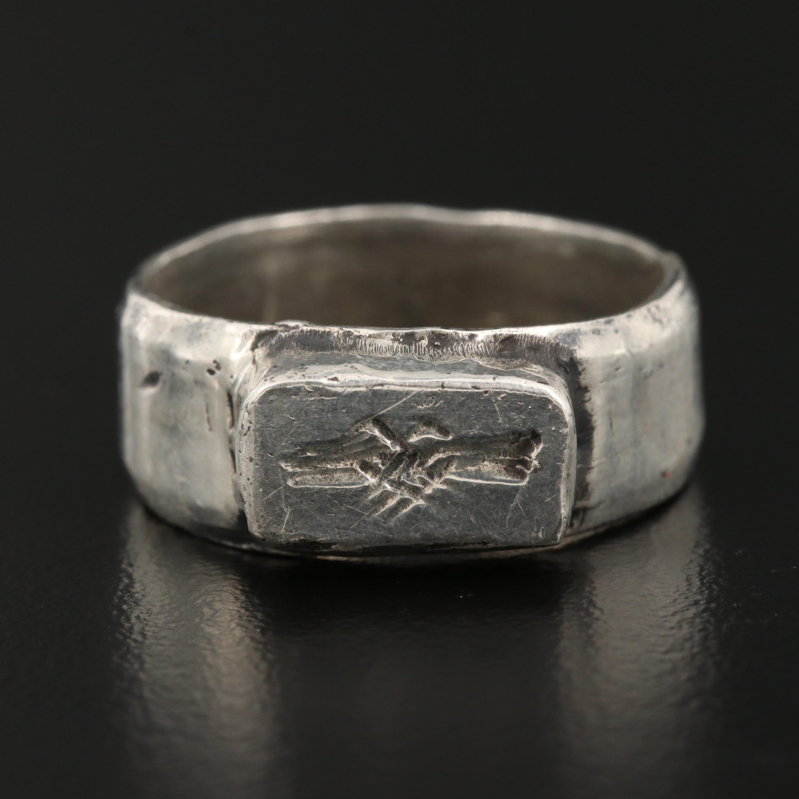 Sterling Reproduction Ancient Roman Wedding Ring
