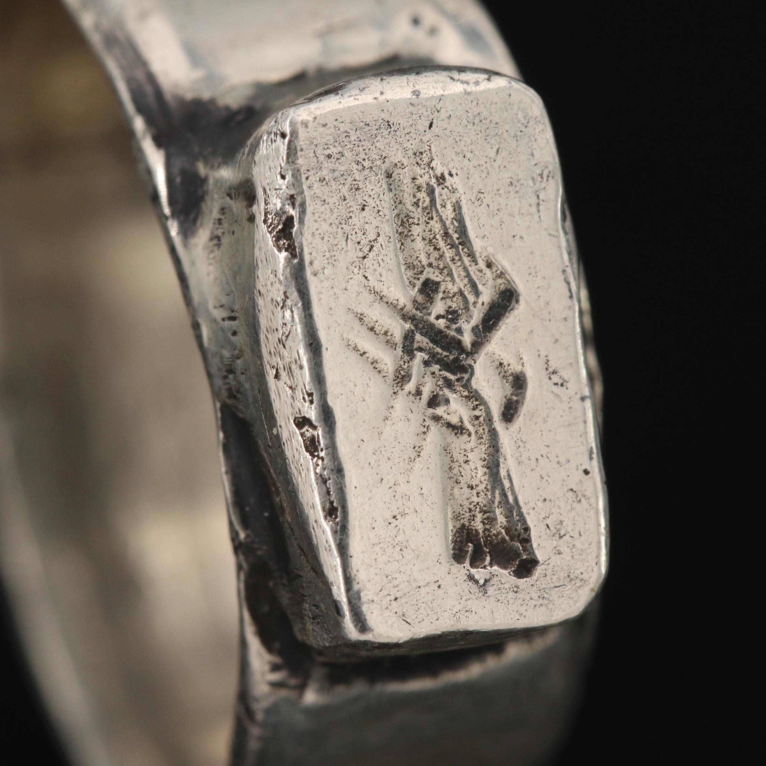 Sterling Reproduction Ancient Roman Wedding Ring