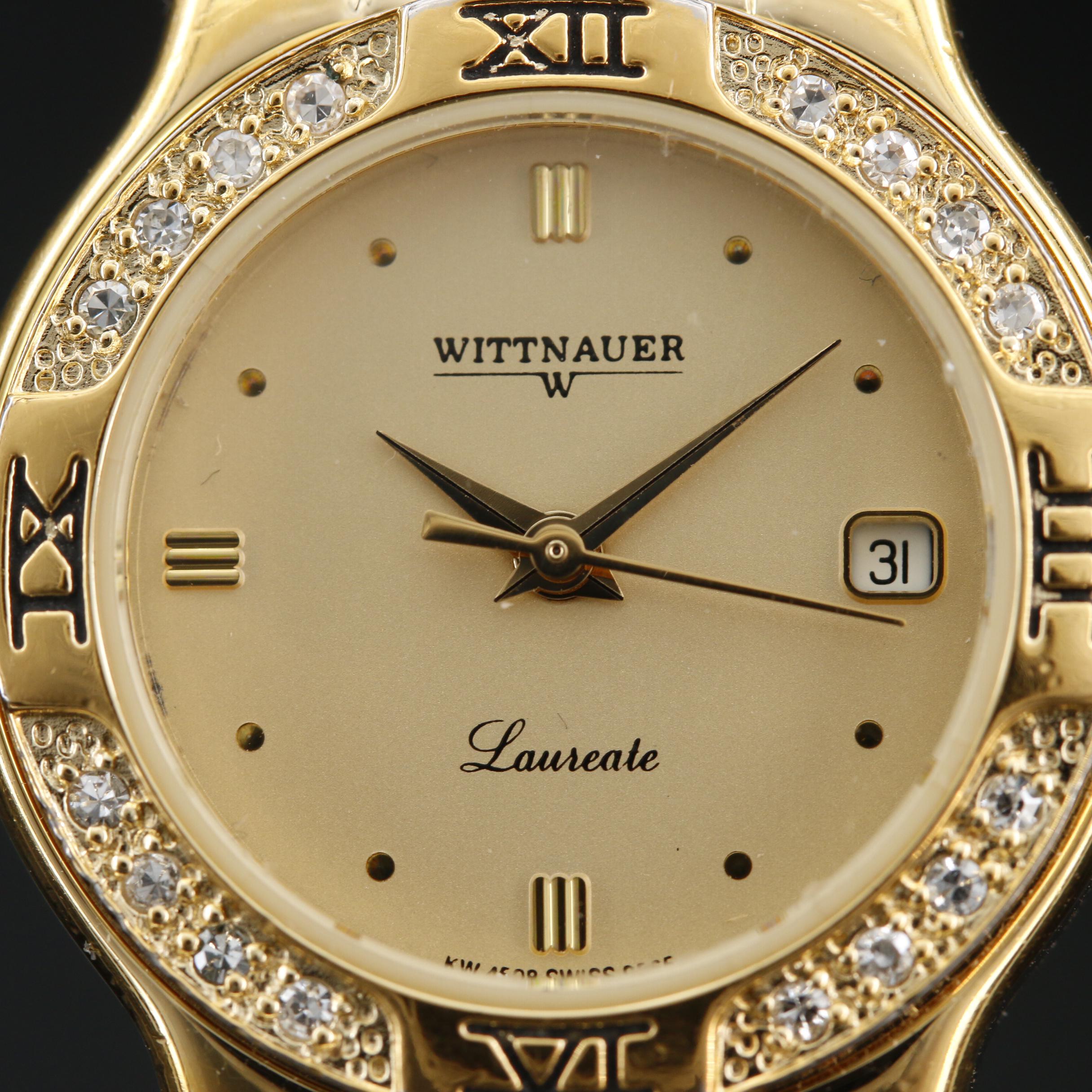 Wittnauer Laureate Diamond and Gold Tone Quartz Watch