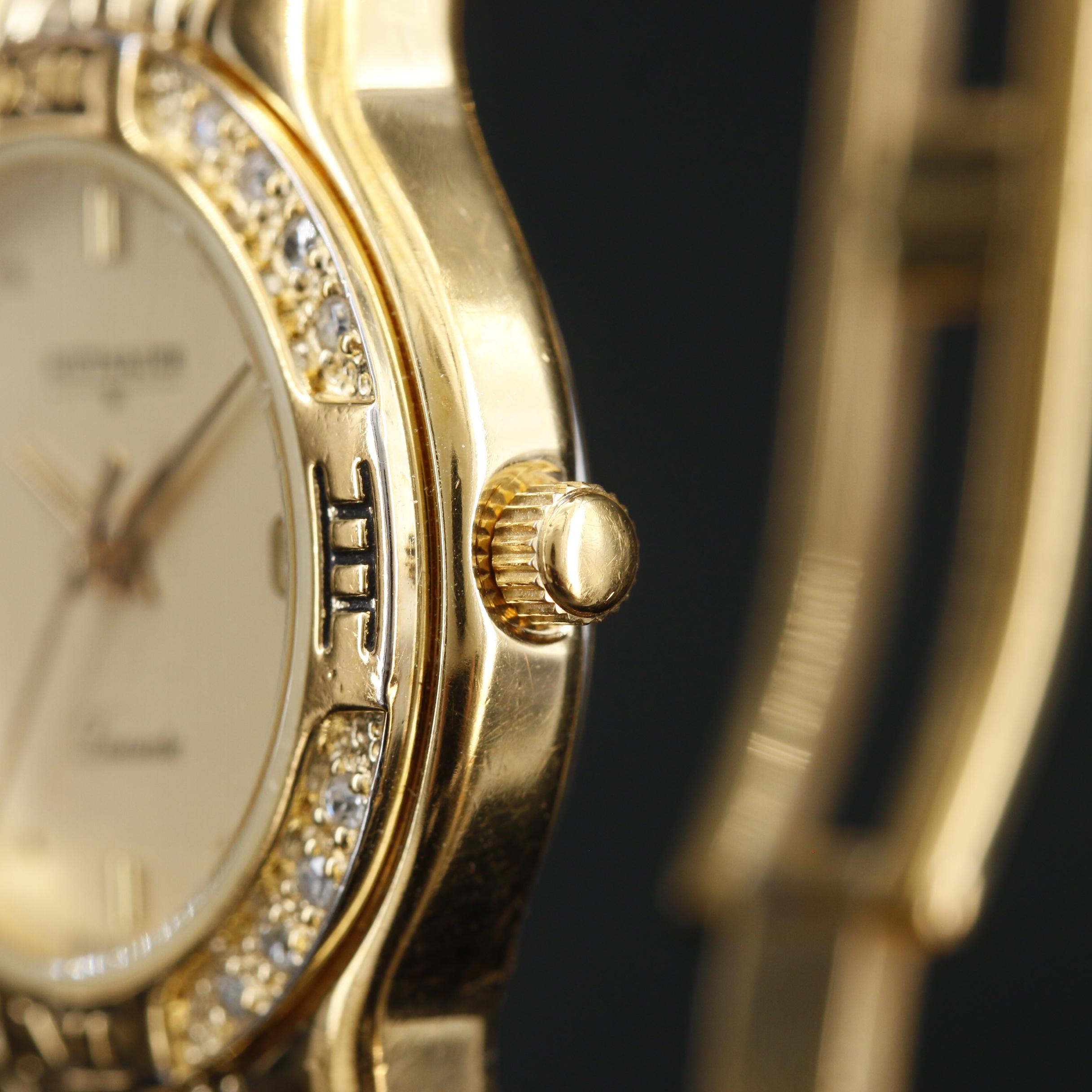 Wittnauer Laureate Diamond and Gold Tone Quartz Watch
