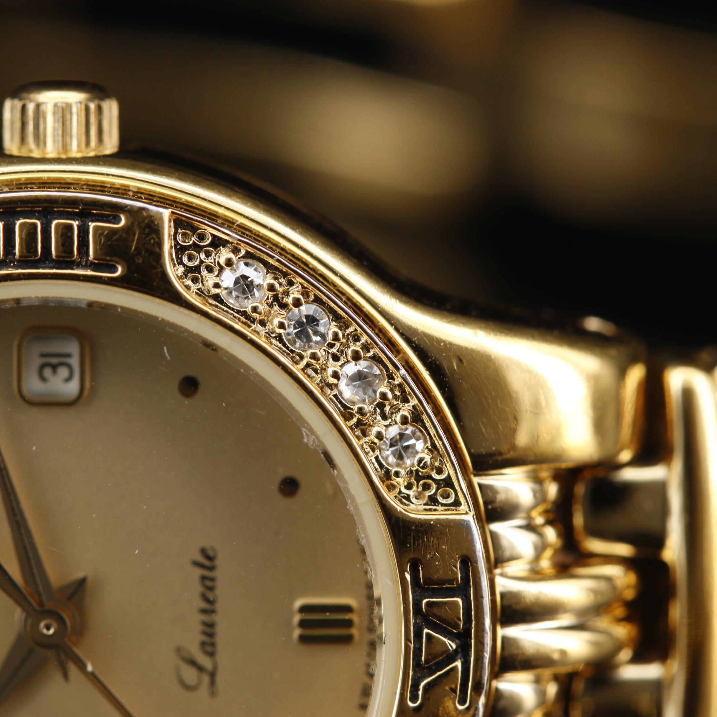 Wittnauer Laureate Diamond and Gold Tone Quartz Watch