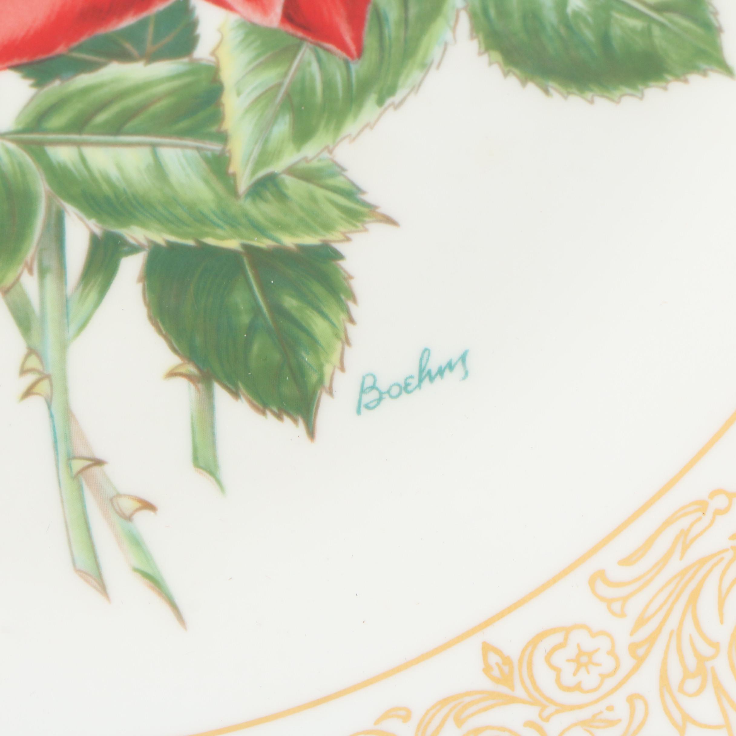 Boehm "Rose" Porcelain Collector Plates