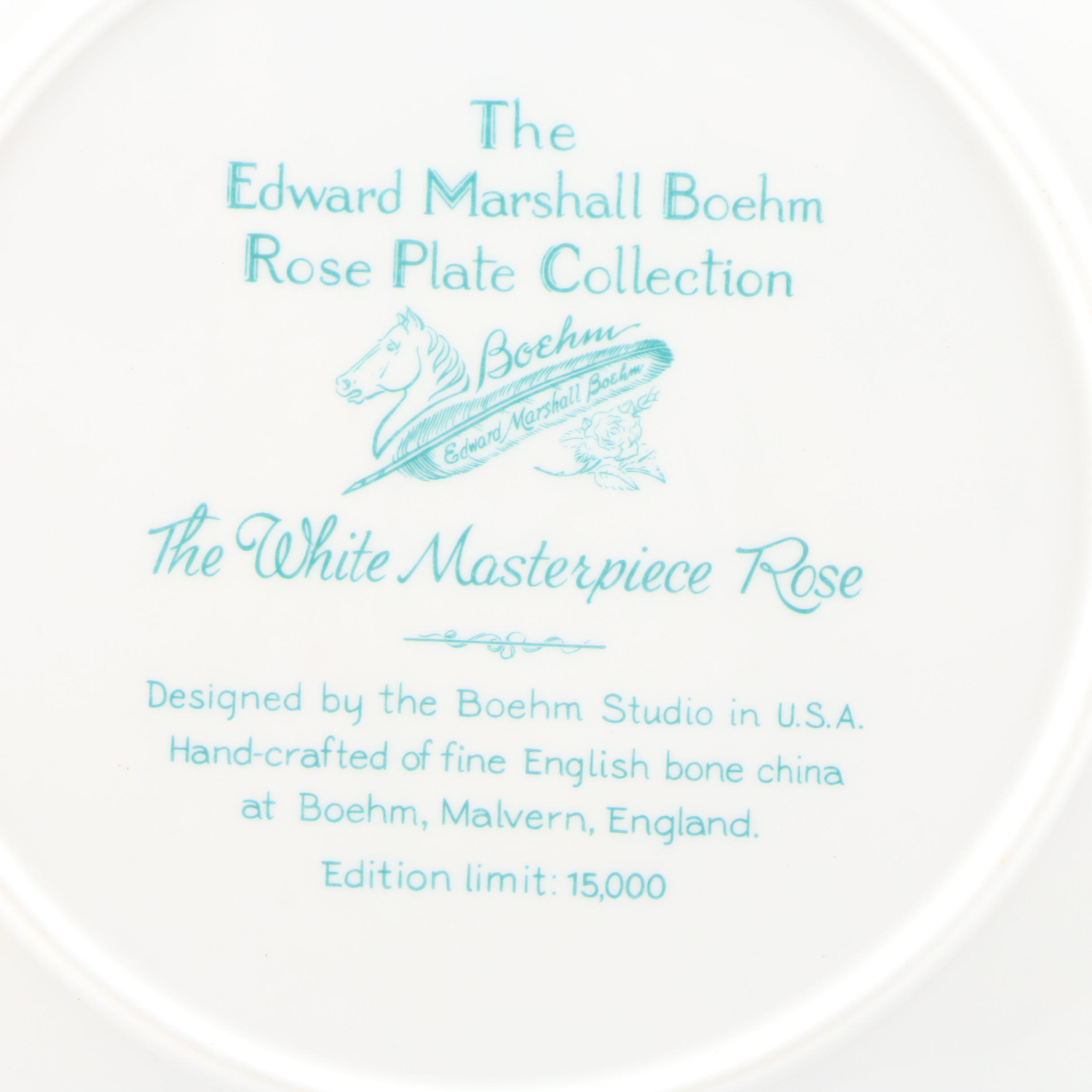 Boehm "Rose" Porcelain Collector Plates