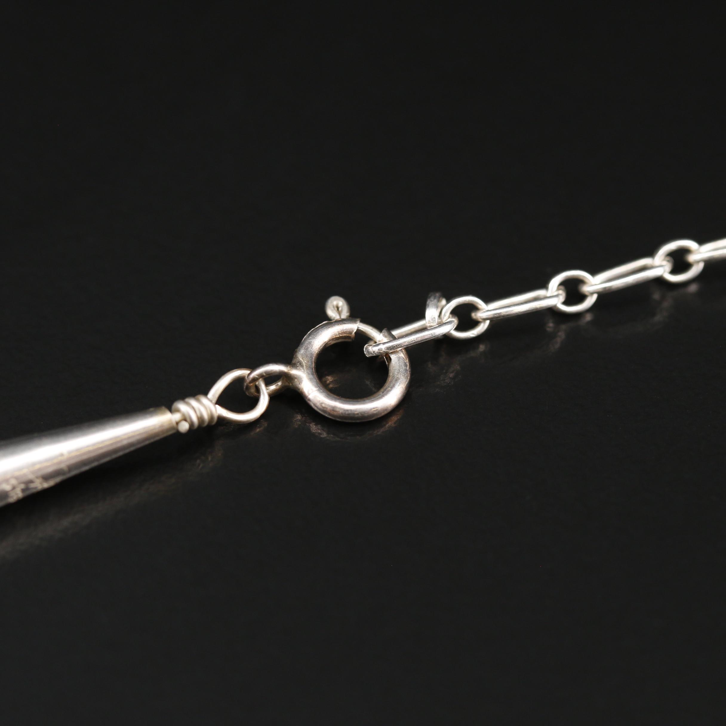 Carolyn Pollack Liquid Sterling Silver and Turquoise Watch Pendant Necklace