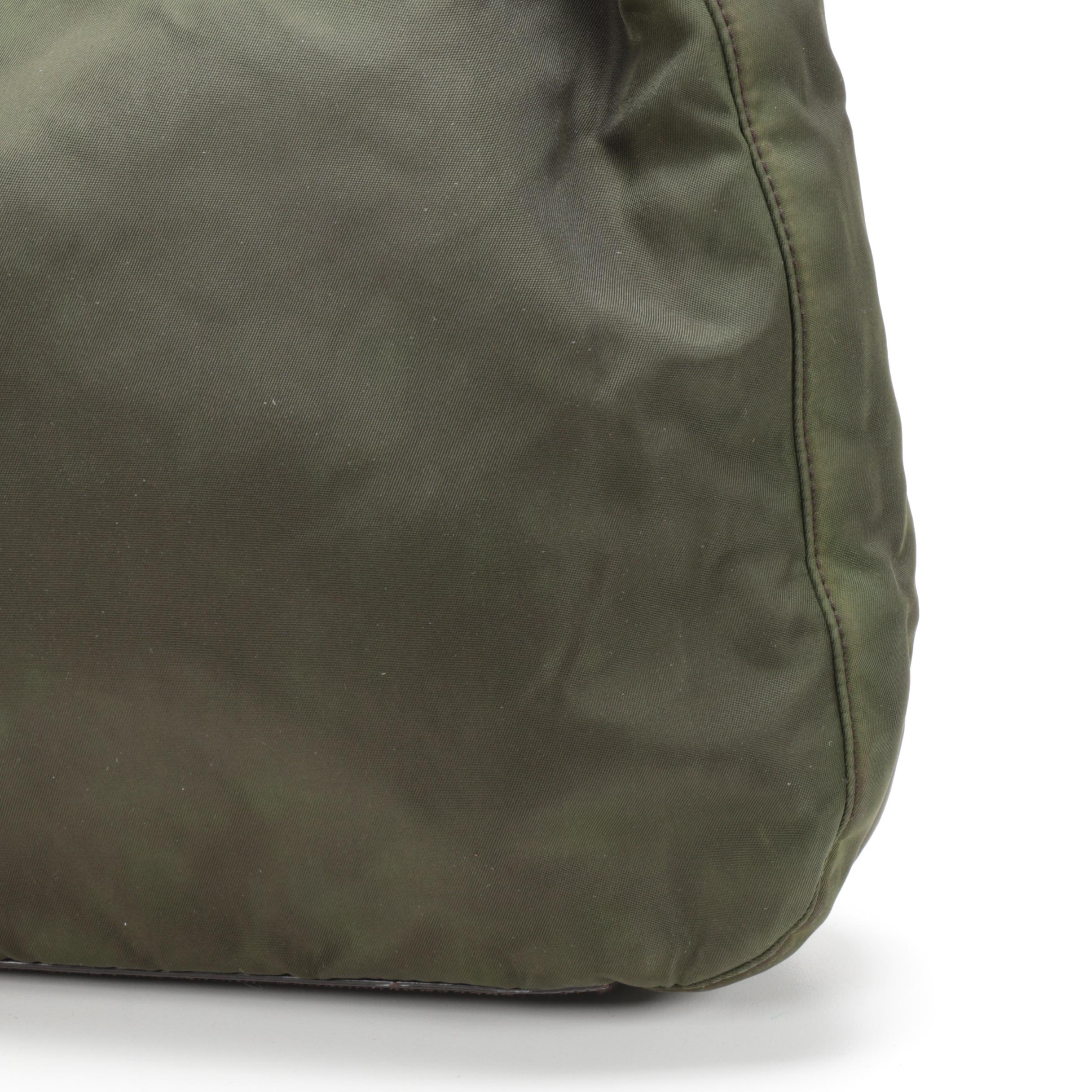 Prada Shoulder Bag in Nylon and Leather