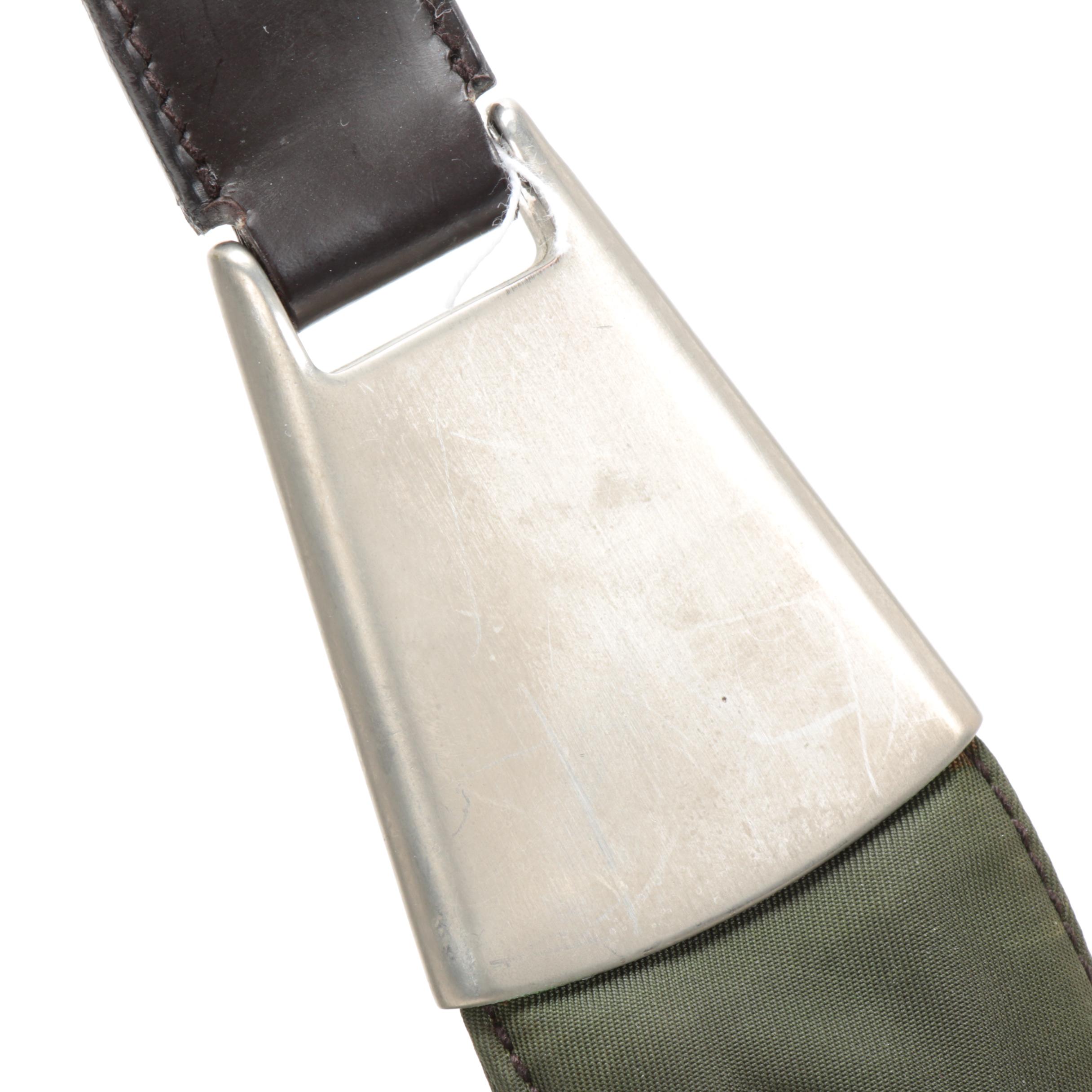 Prada Shoulder Bag in Nylon and Leather