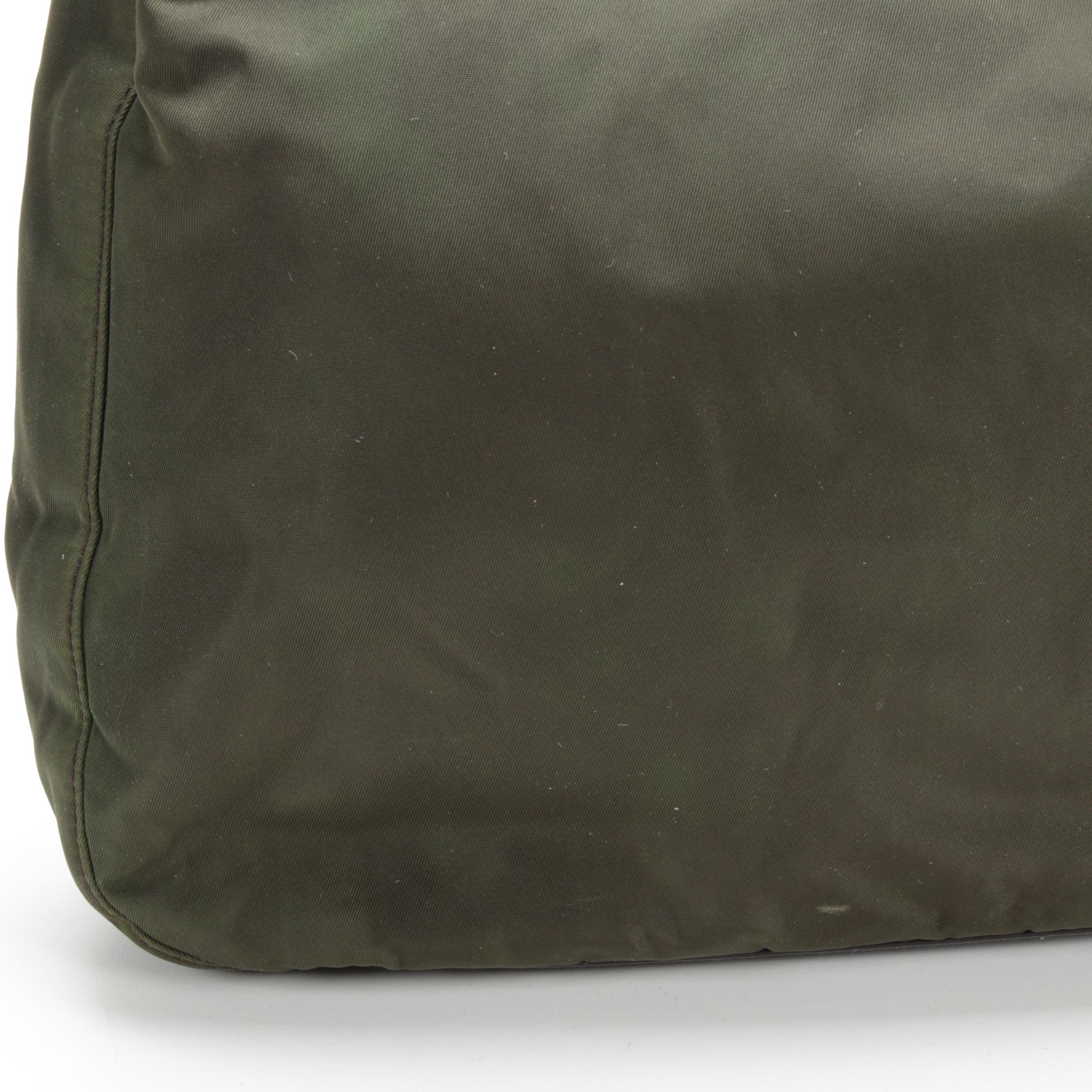 Prada Shoulder Bag in Nylon and Leather