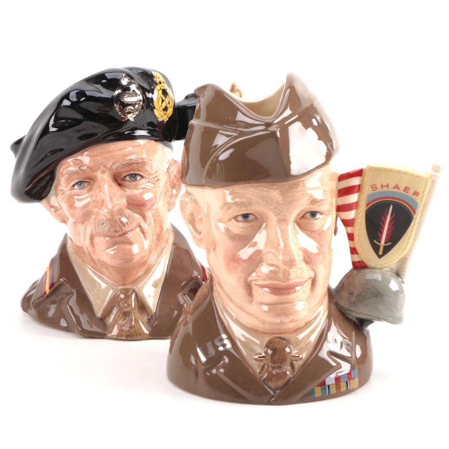 Royal Doulton "Eisenhower" and "Field Marshal Montgomery" Character Jugs