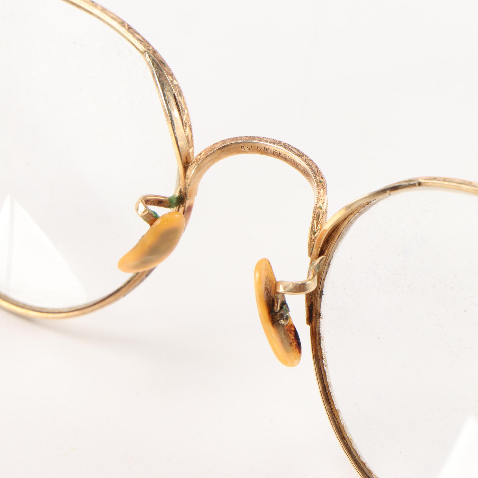 Bausch & Lomb Gold Filled Spectacles from Edward E. Keiber Opticians, Vintage