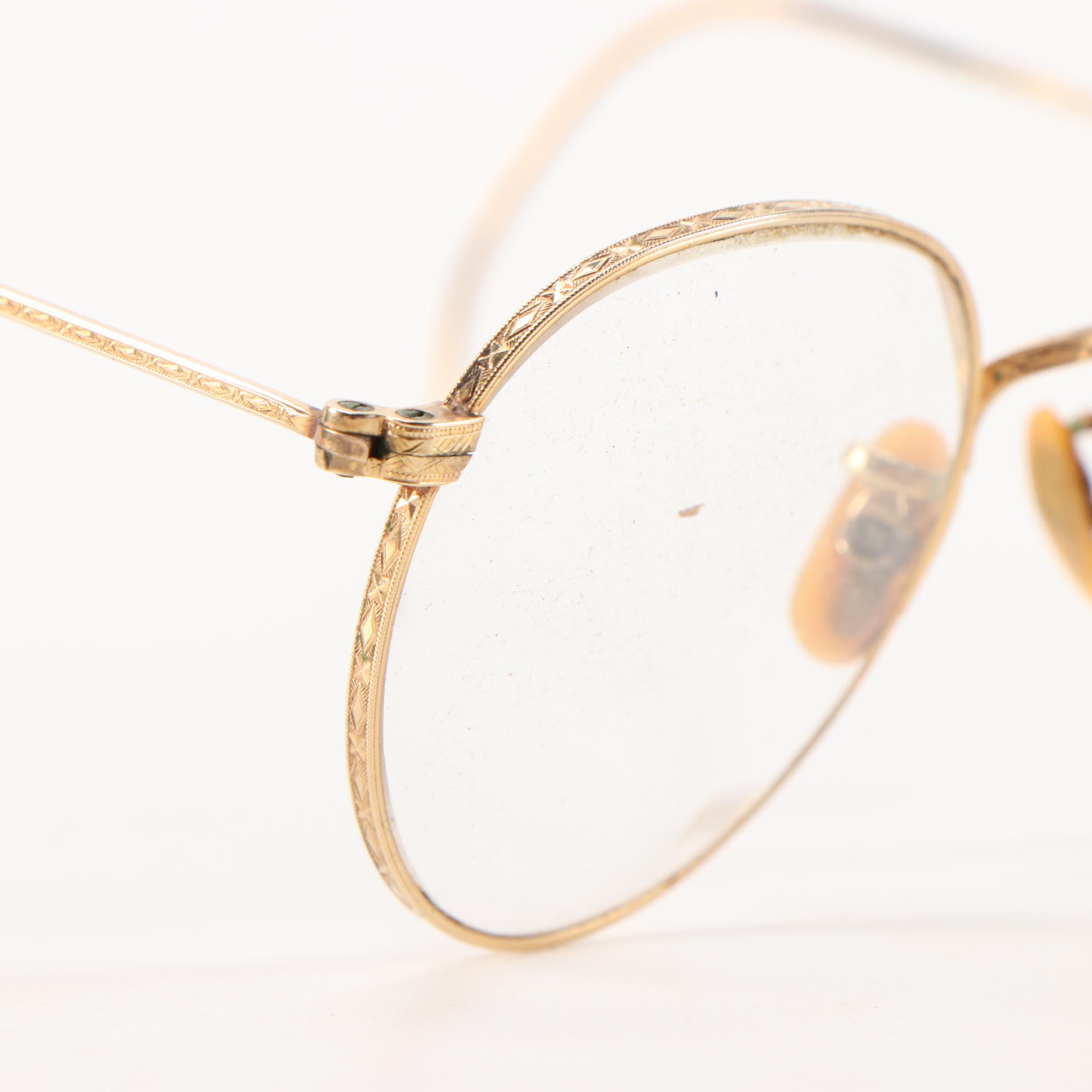 Bausch & Lomb Gold Filled Spectacles from Edward E. Keiber Opticians, Vintage
