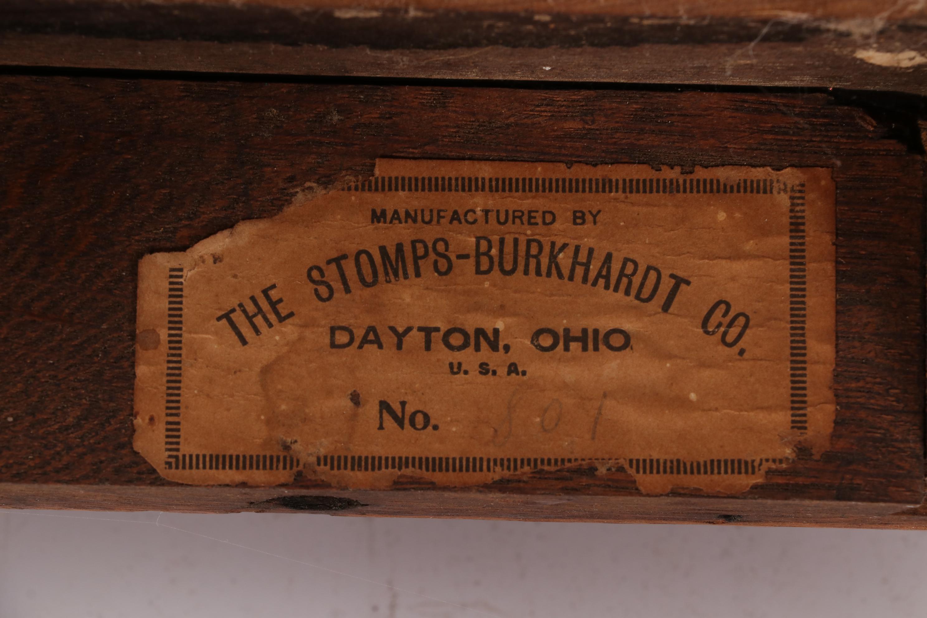 Stomps-Burkhardt Co. Oak Cane Seat Dining Chairs, Early 20th Century