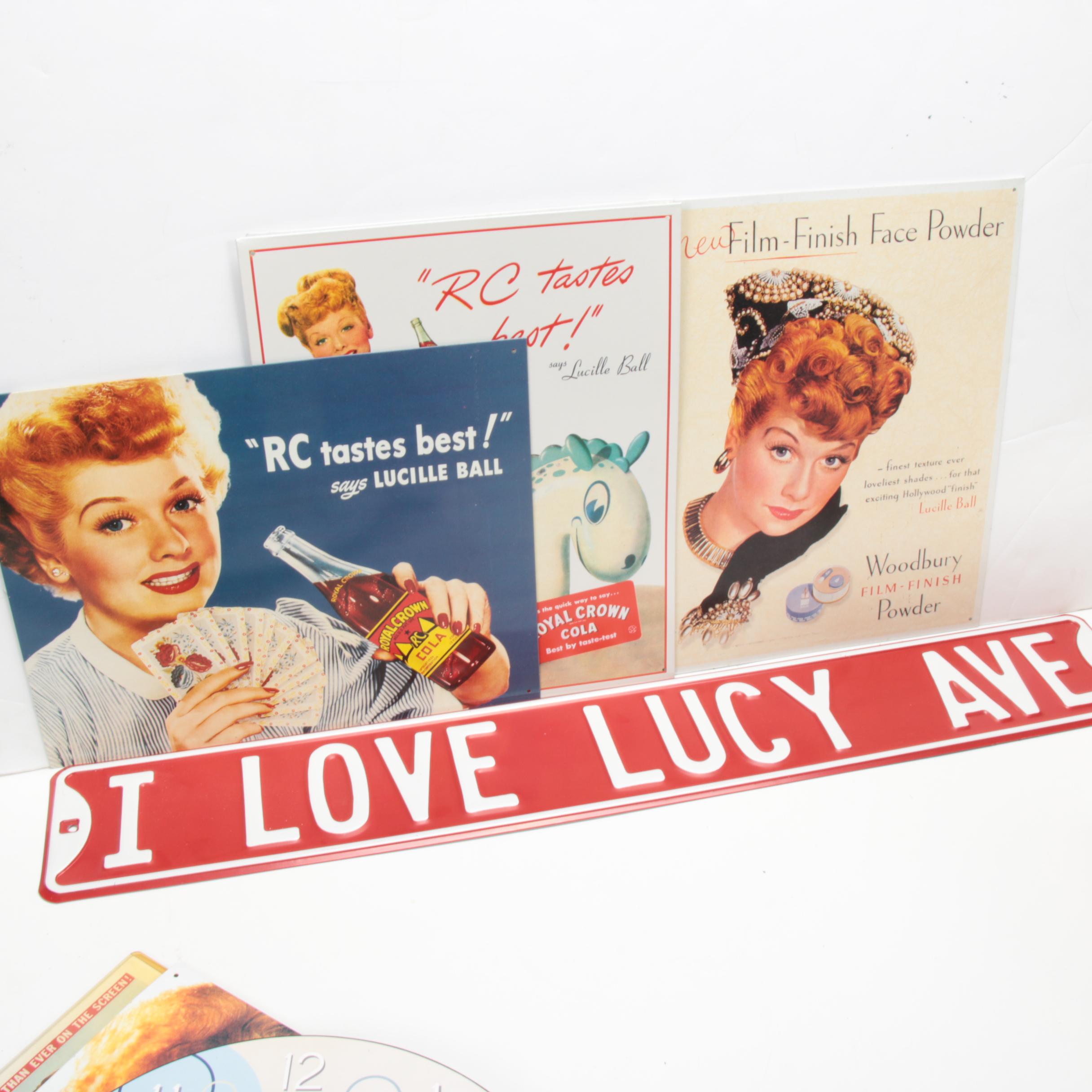 Lucille Ball Metal Signs, Posters and "I Love Lucy" Lucy and Ethel Collection