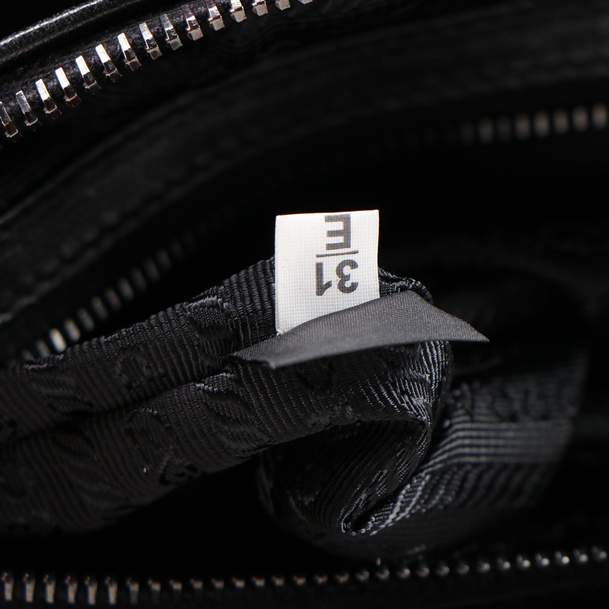 Prada Chain Shoulder Bag in Black Leather