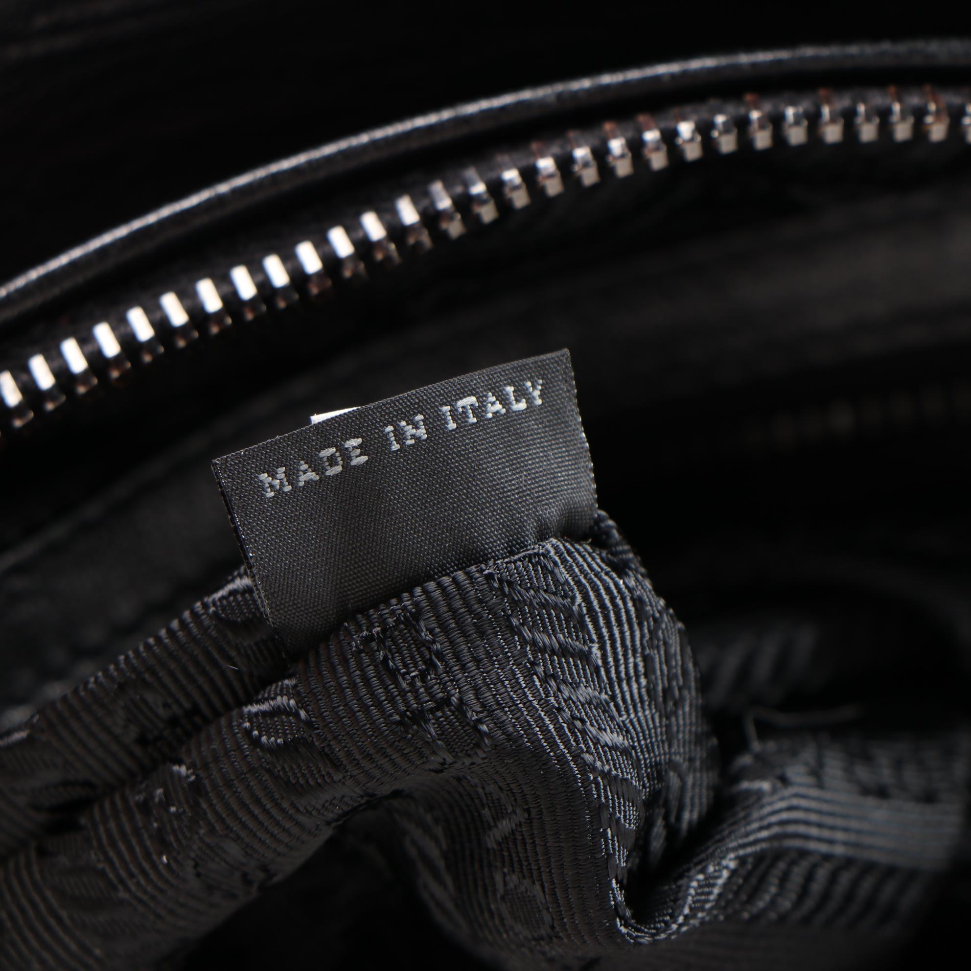 Prada Chain Shoulder Bag in Black Leather