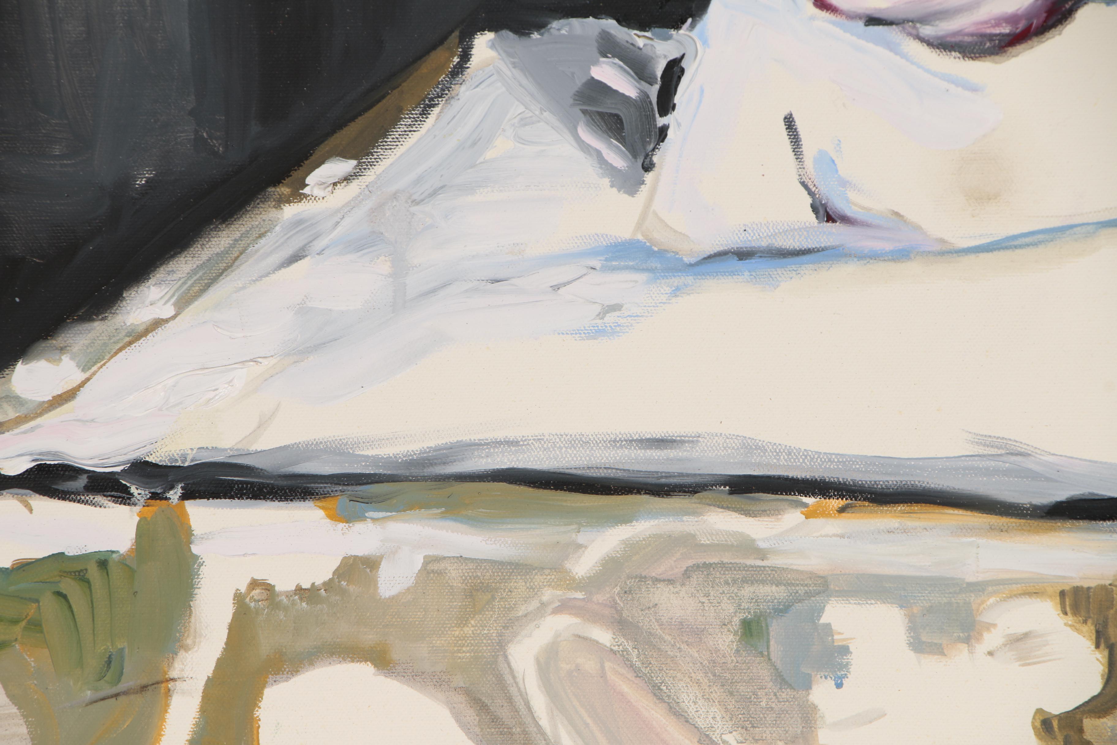 Simone Lucas Acrylic Painting of a Baby, 2006