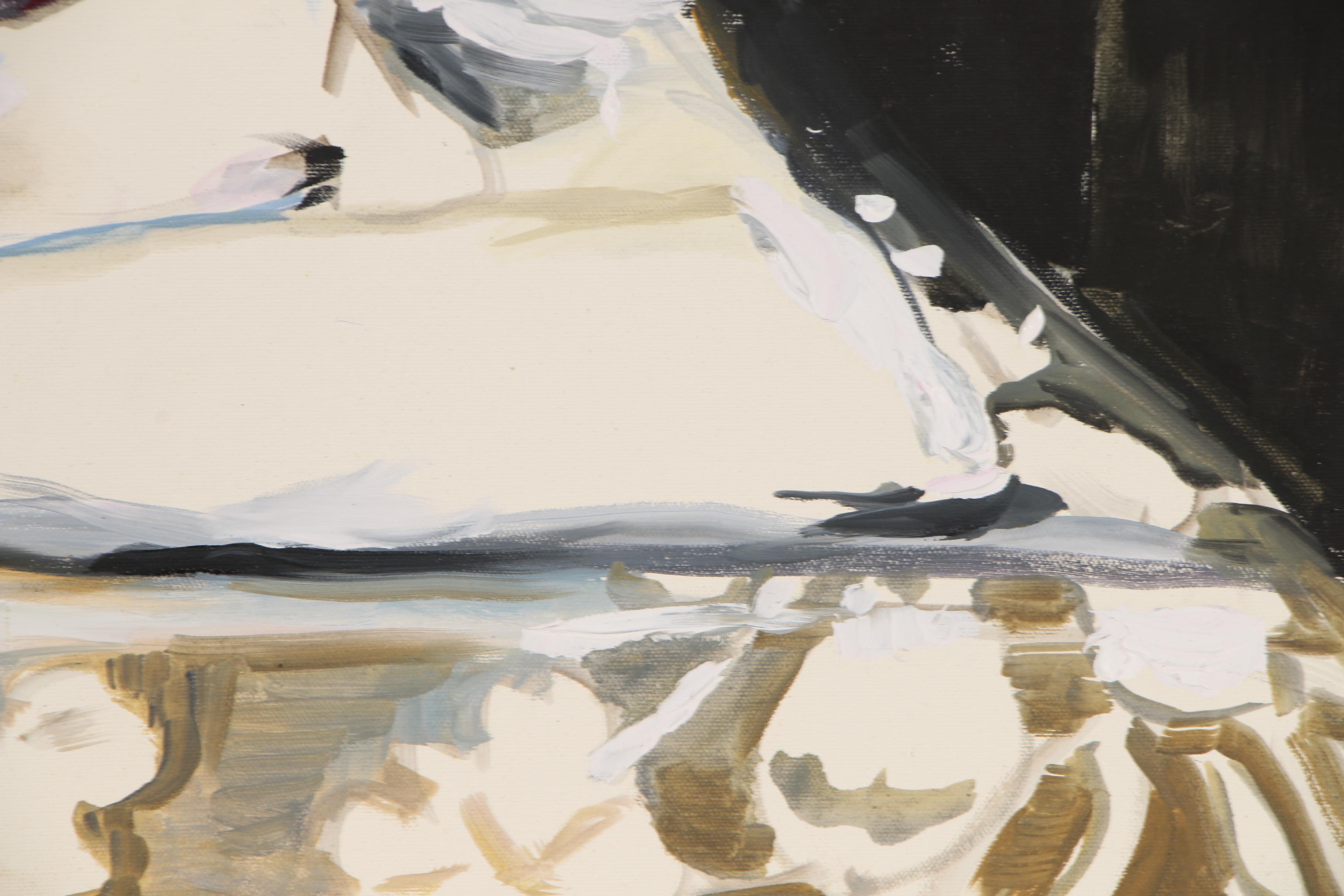 Simone Lucas Acrylic Painting of a Baby, 2006