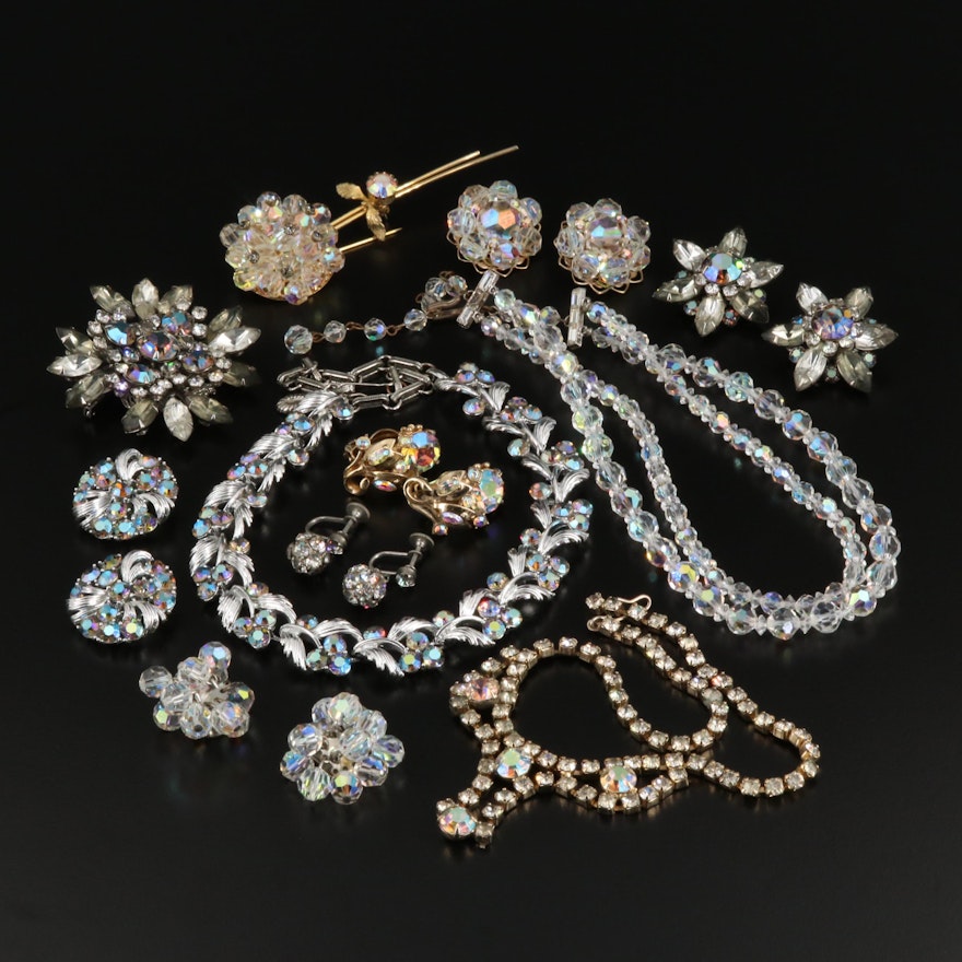 Vintage Rhinestone Jewelry Featuring Beau and Alice Caviness