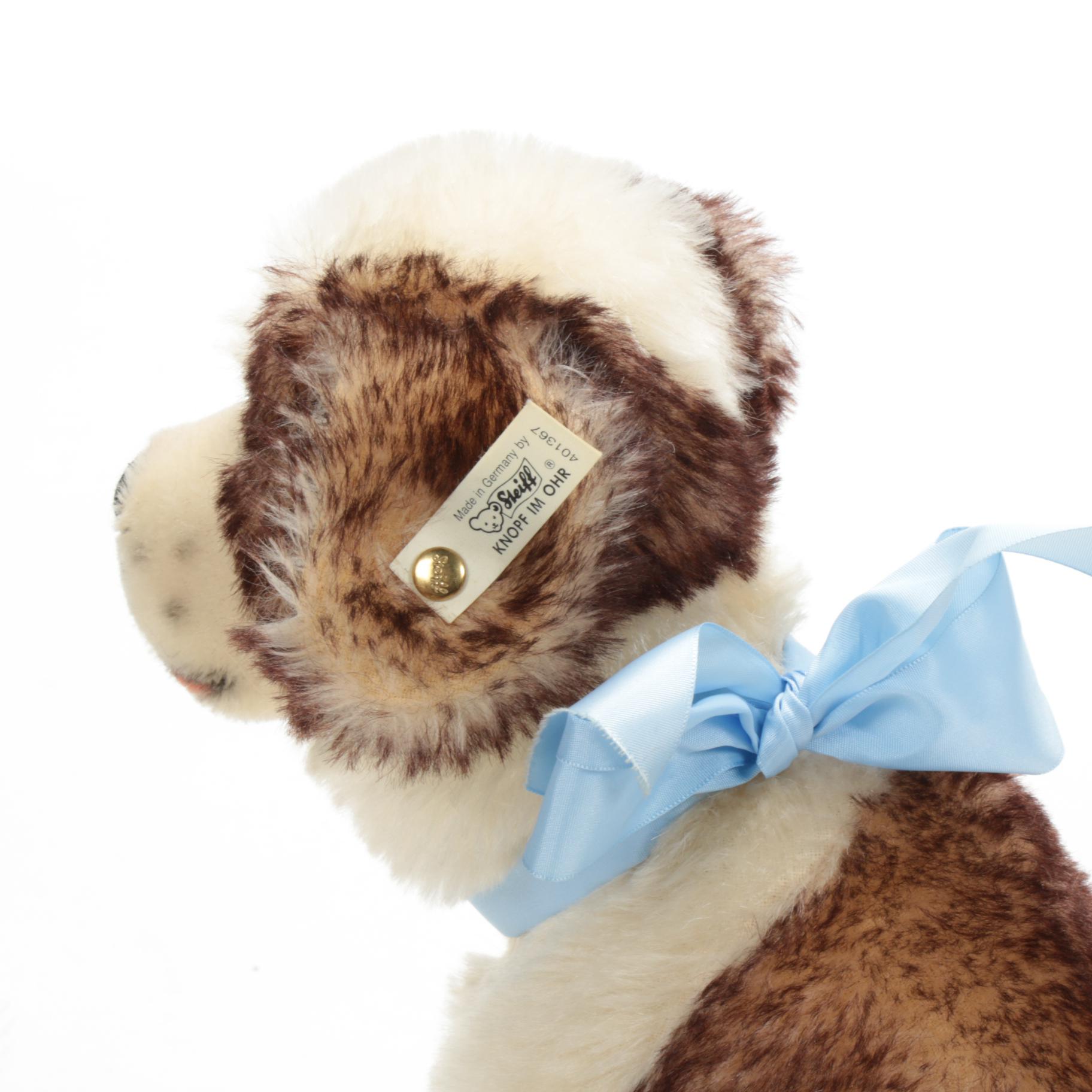 Steiff 1931 Replica Head-Turning "St. Bernard" Mohair Stuffed Animal, 1993