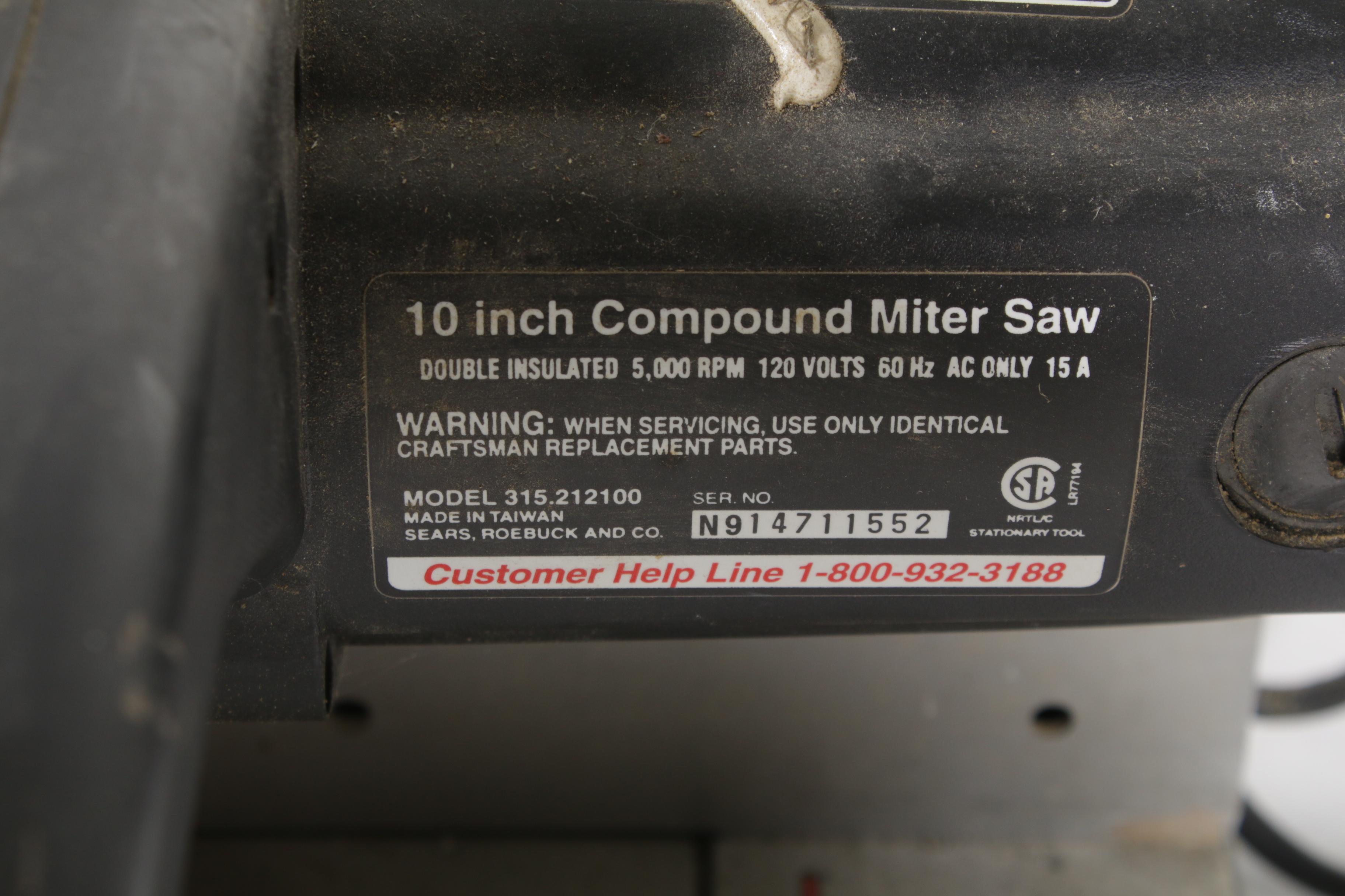 Craftsman 10-Inch Compound Miter Saw