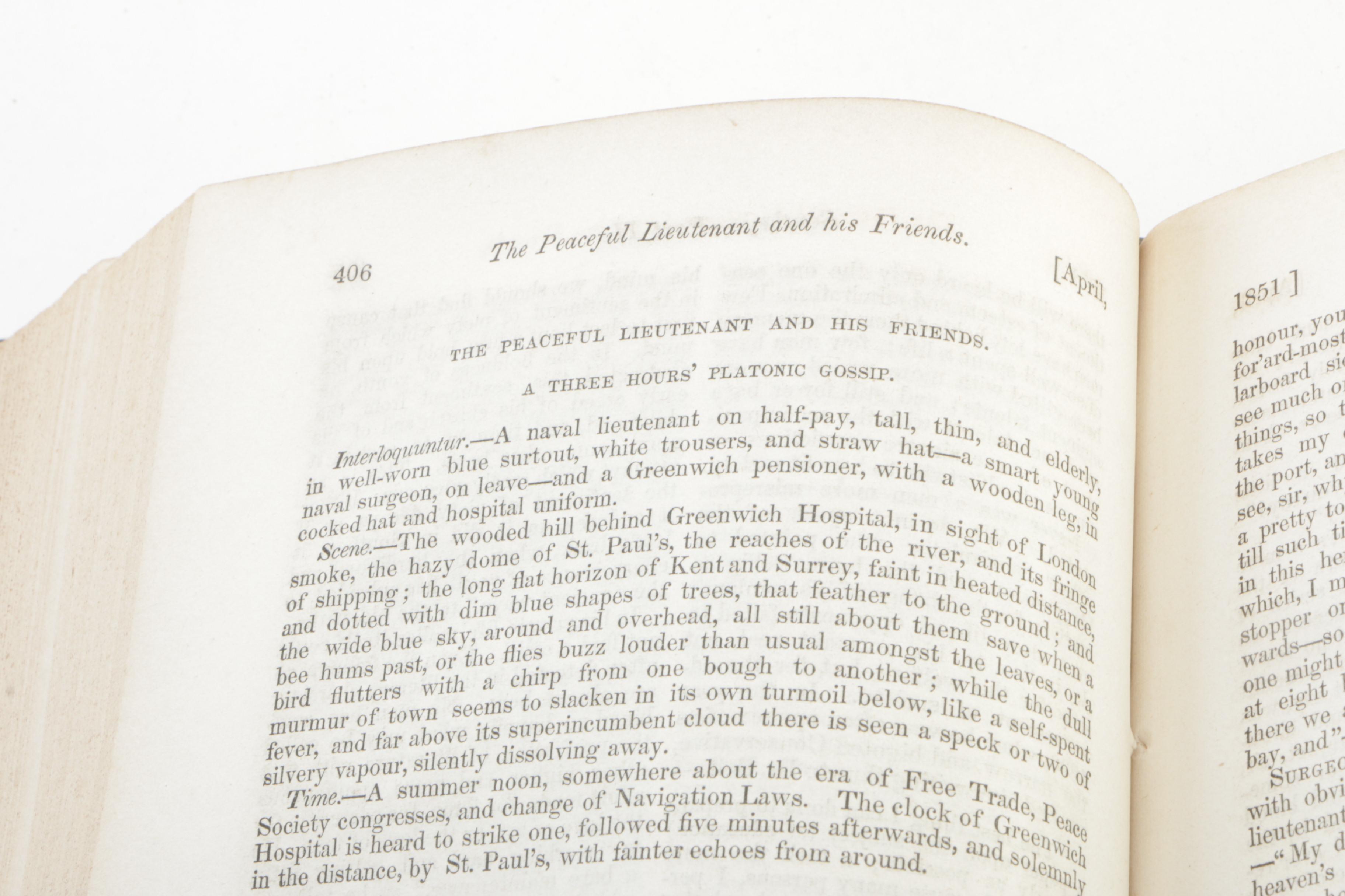 1851 "Blackwood's Edinburgh Magazine", Two American Edition Volumes