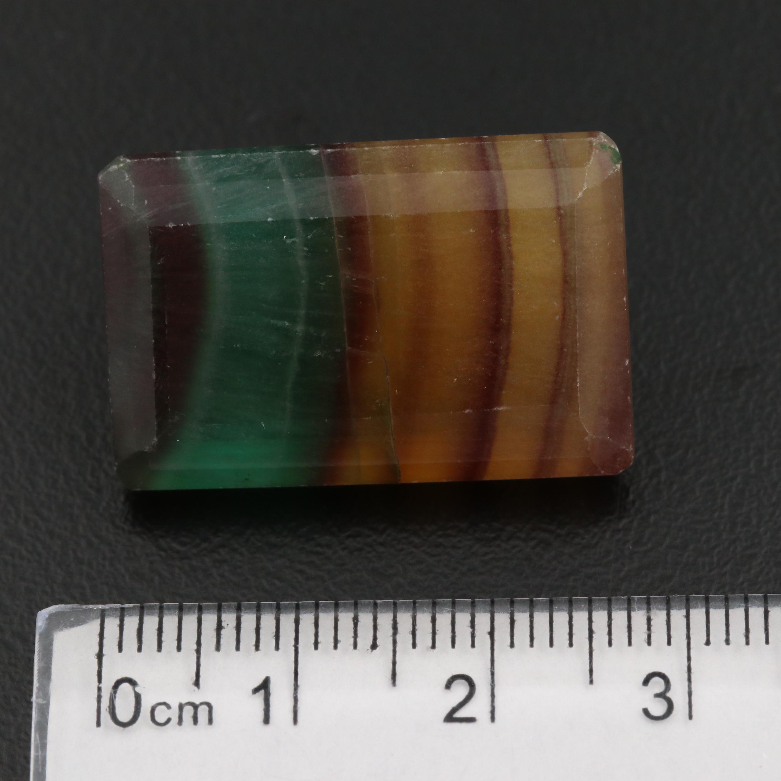 Loose 63.05 CT Rectangle Faceted Fluorite
