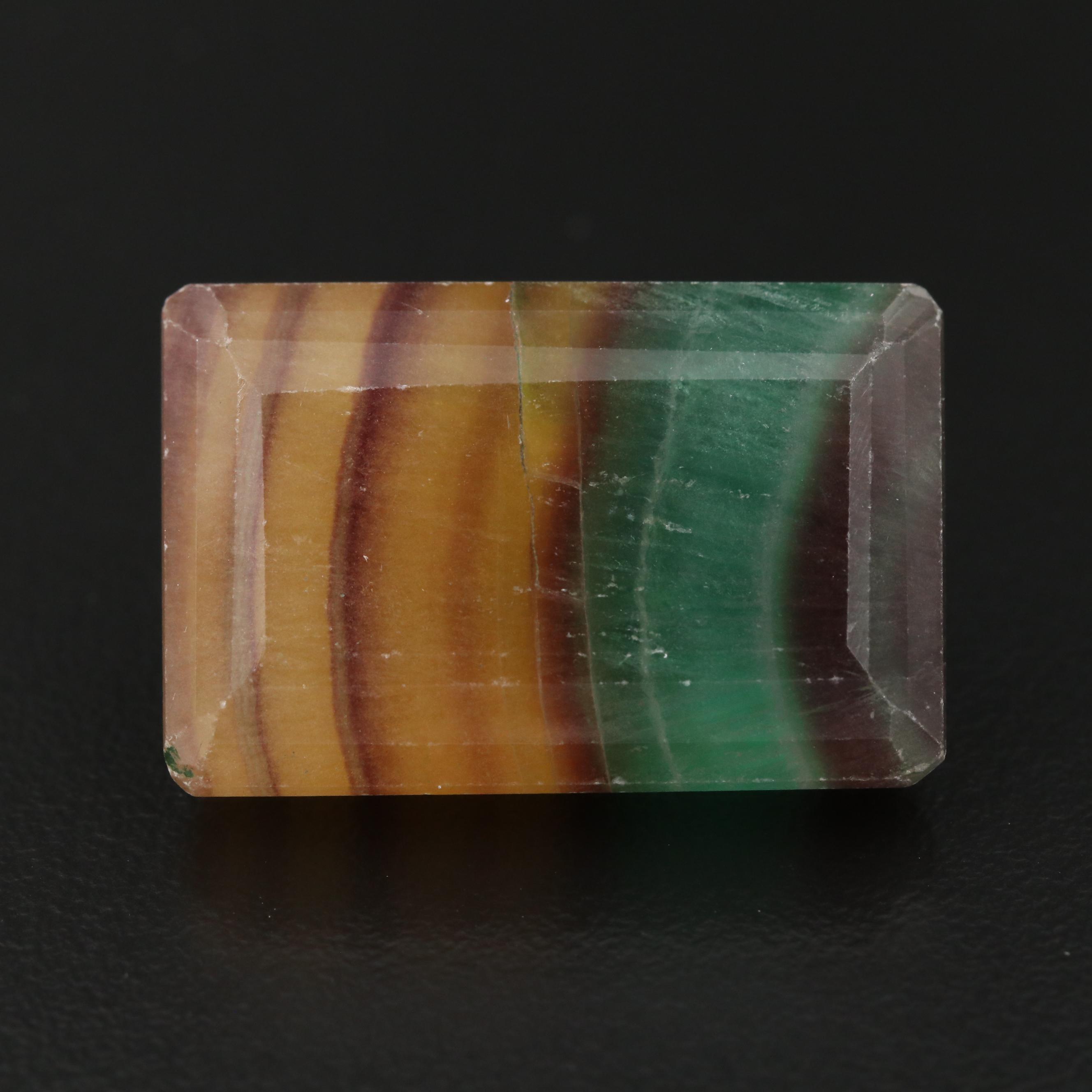Loose 63.05 CT Rectangle Faceted Fluorite