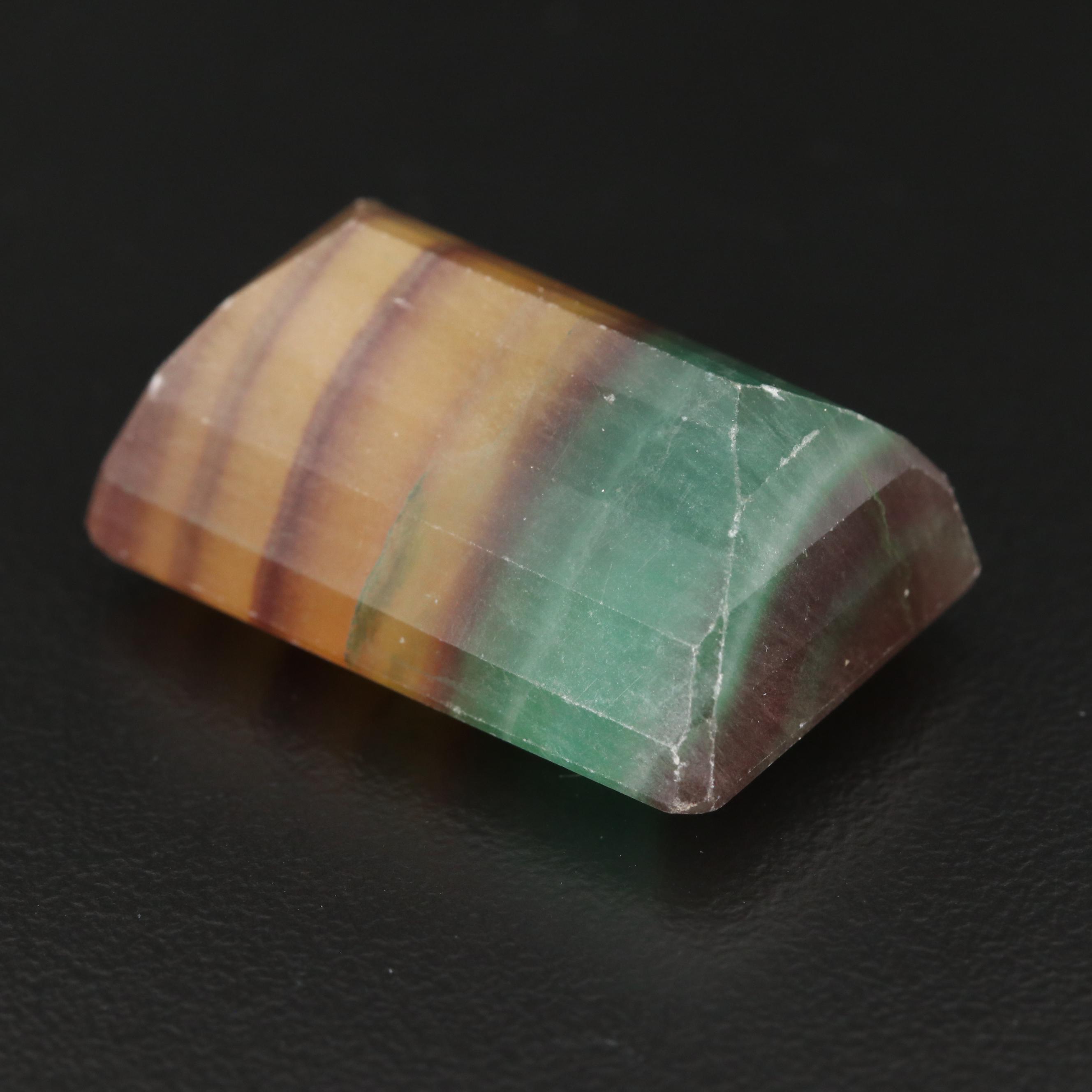 Loose 63.05 CT Rectangle Faceted Fluorite