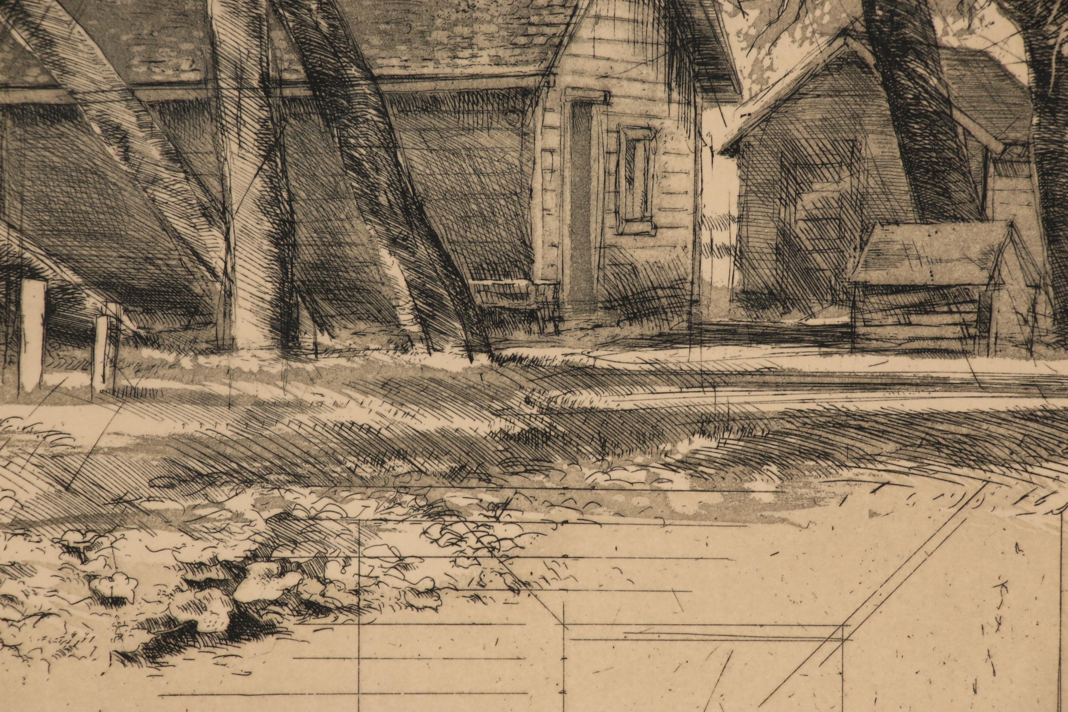 Trevor Southey Etching "Lakeshore"