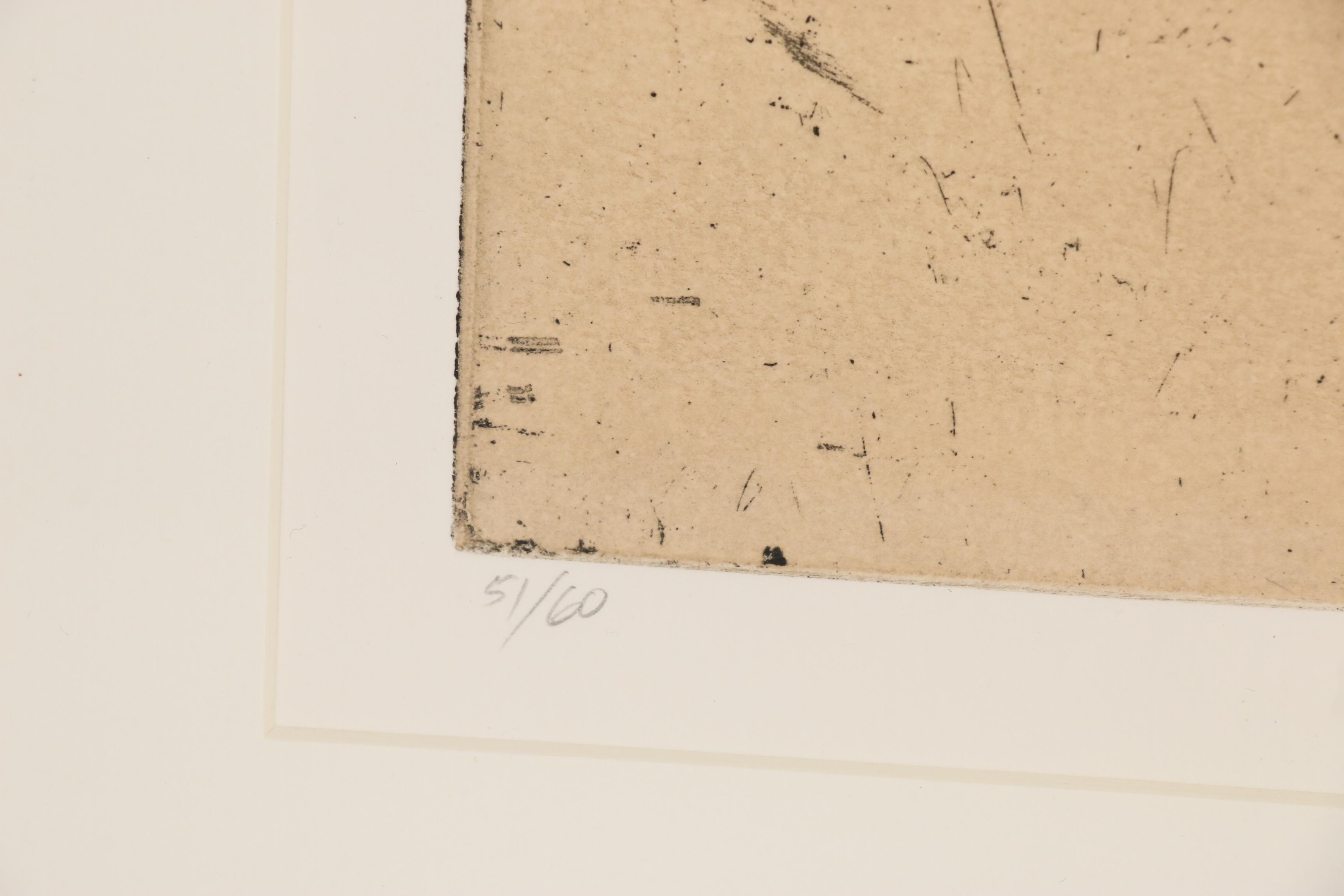 Trevor Southey Etching "Lakeshore"