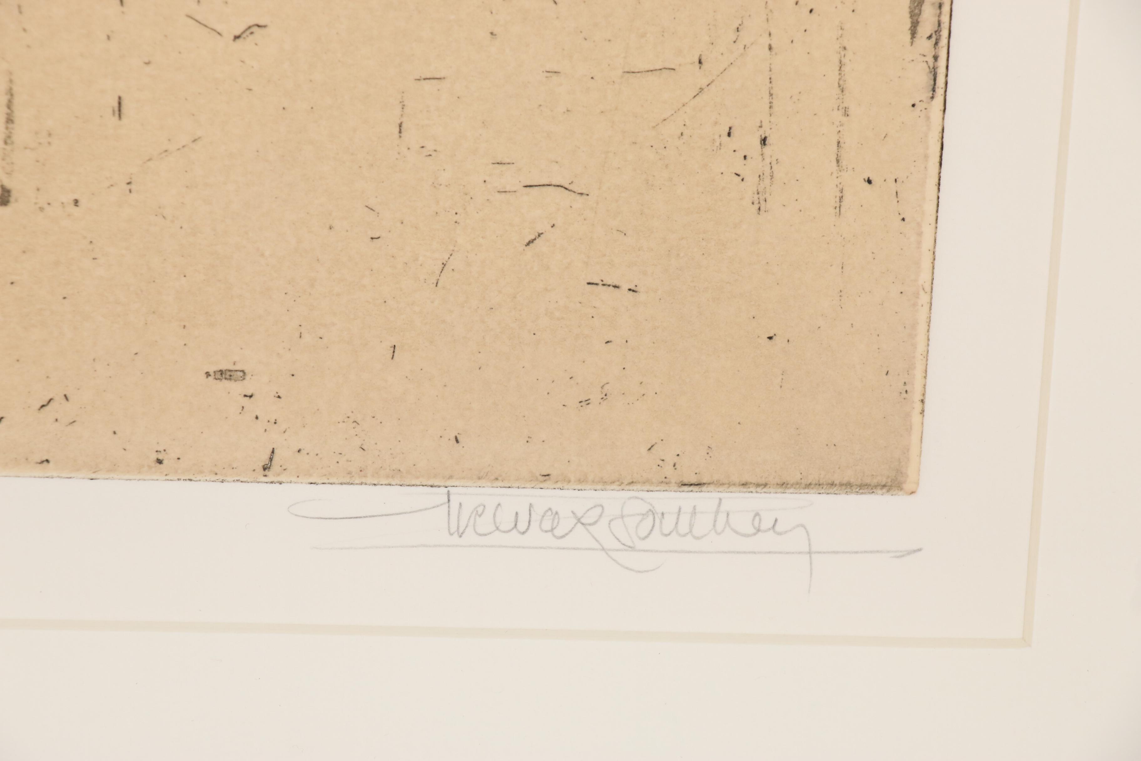 Trevor Southey Etching "Lakeshore"