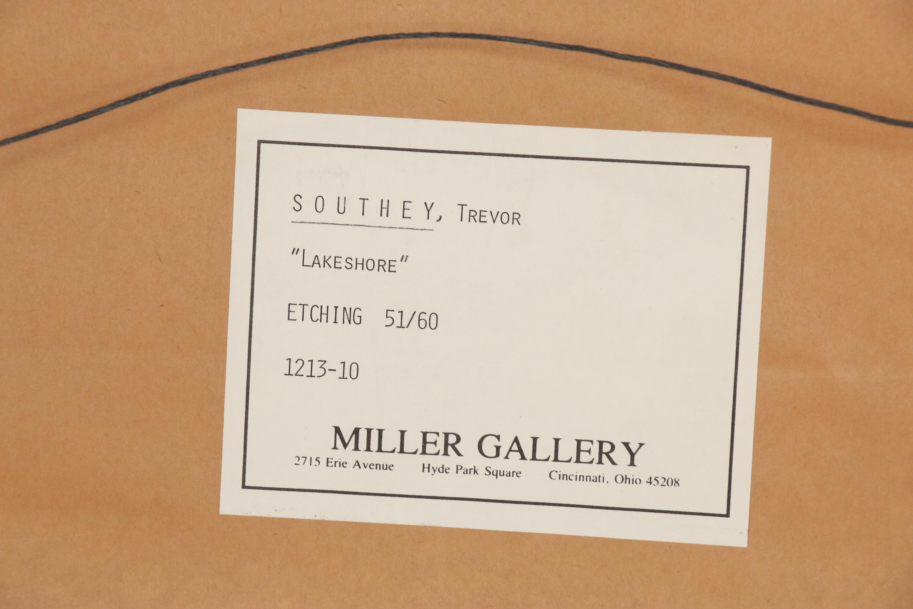 Trevor Southey Etching "Lakeshore"